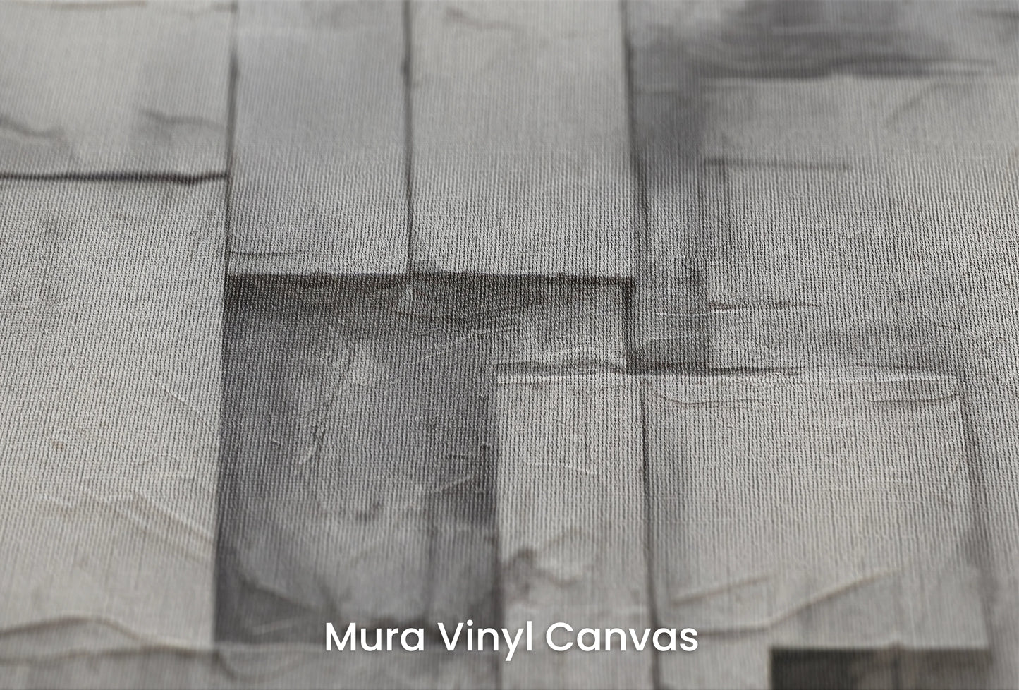 Zbliżenie na artystyczną fototapetę o nazwie Concrete Layers na podłożu Mura Vinyl Canvas - faktura naturalnego płótna.