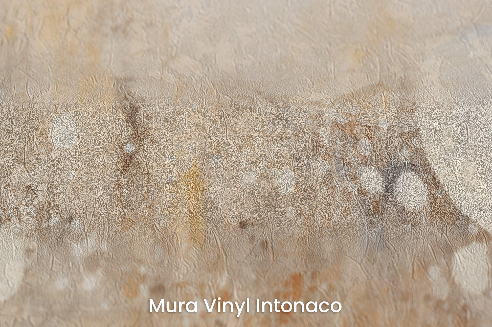 Zbliżenie na artystyczną fototapetę o nazwie HORIZON OF HARMONY na podłożu Mura Vinyl Intonaco - struktura tartego tynku.
