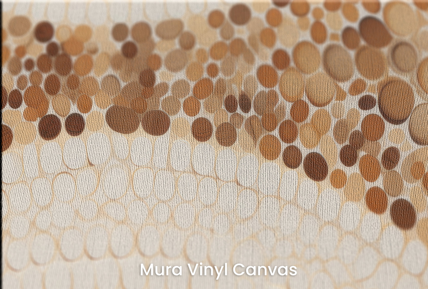 Zbliżenie na artystyczną fototapetę o nazwie WOODEN WAVES MOSAIC na podłożu Mura Vinyl Canvas - faktura naturalnego płótna.