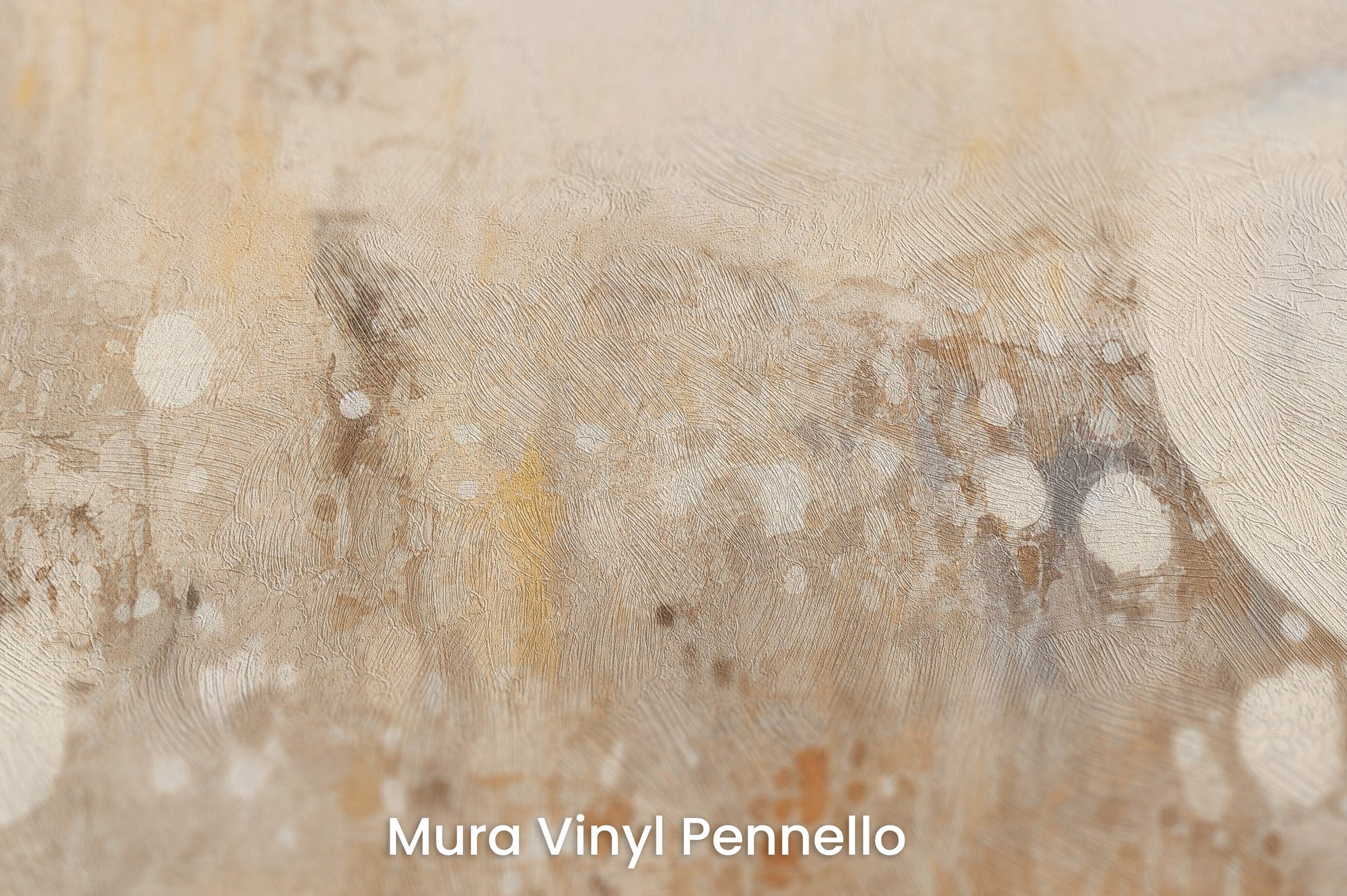 Zbliżenie na artystyczną fototapetę o nazwie HORIZON OF HARMONY na podłożu Mura Vinyl Pennello - faktura pociągnięć pędzla malarskiego.