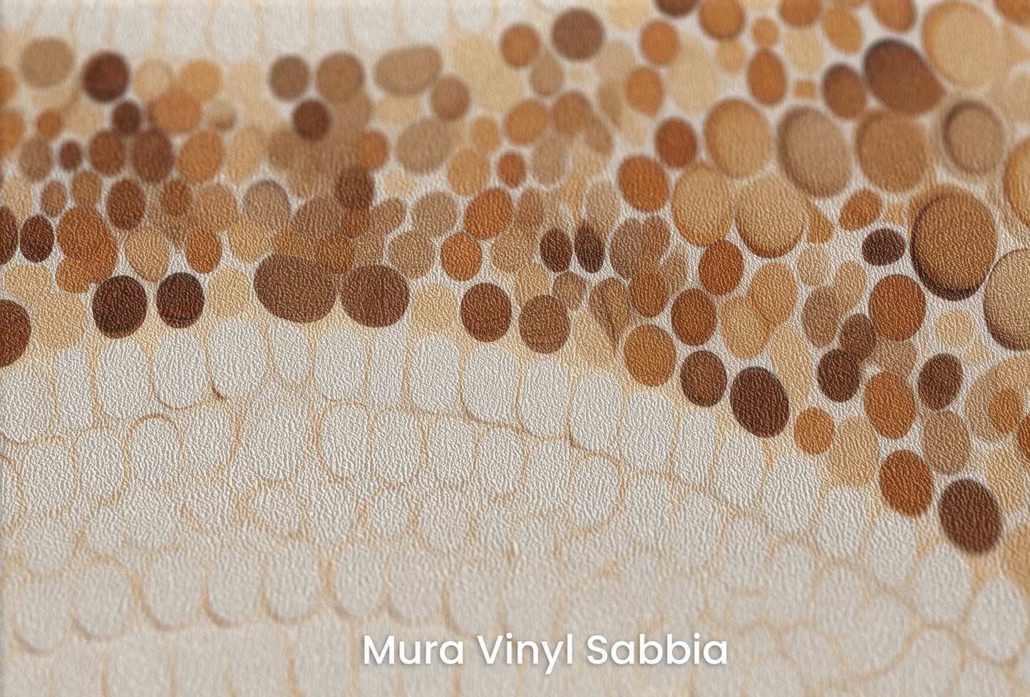 Zbliżenie na artystyczną fototapetę o nazwie WOODEN WAVES MOSAIC na podłożu Mura Vinyl Sabbia struktura grubego ziarna piasku.