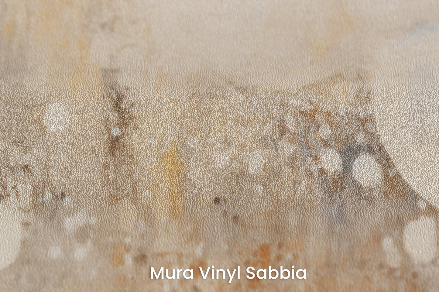 Zbliżenie na artystyczną fototapetę o nazwie HORIZON OF HARMONY na podłożu Mura Vinyl Sabbia struktura grubego ziarna piasku.