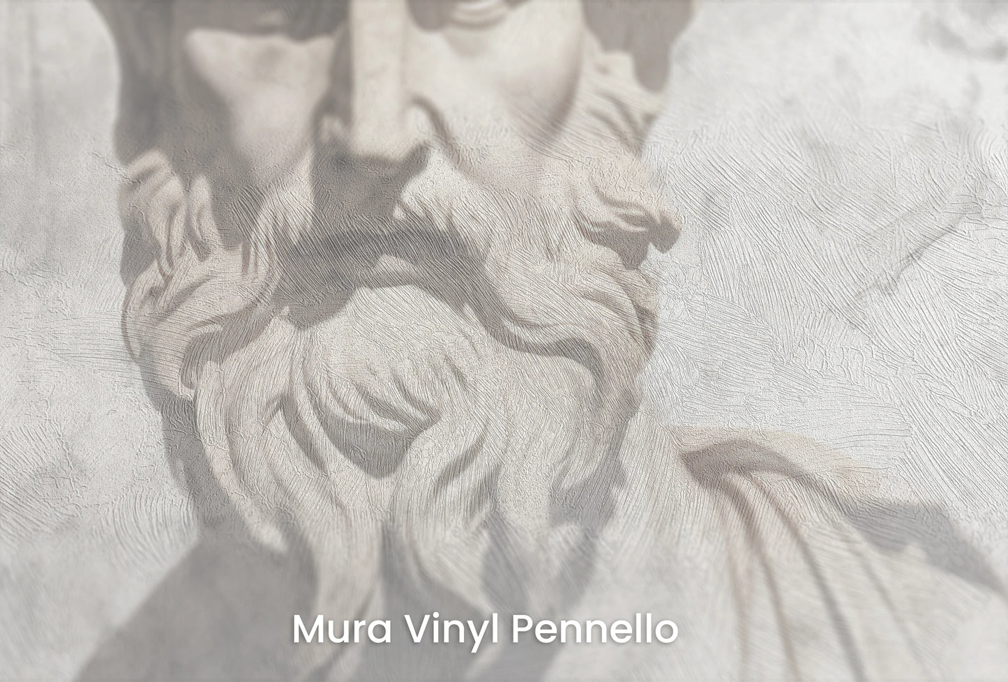 Zbliżenie na artystyczną fototapetę o nazwie Zeus's Deliberation na podłożu Mura Vinyl Pennello - faktura pociągnięć pędzla malarskiego.