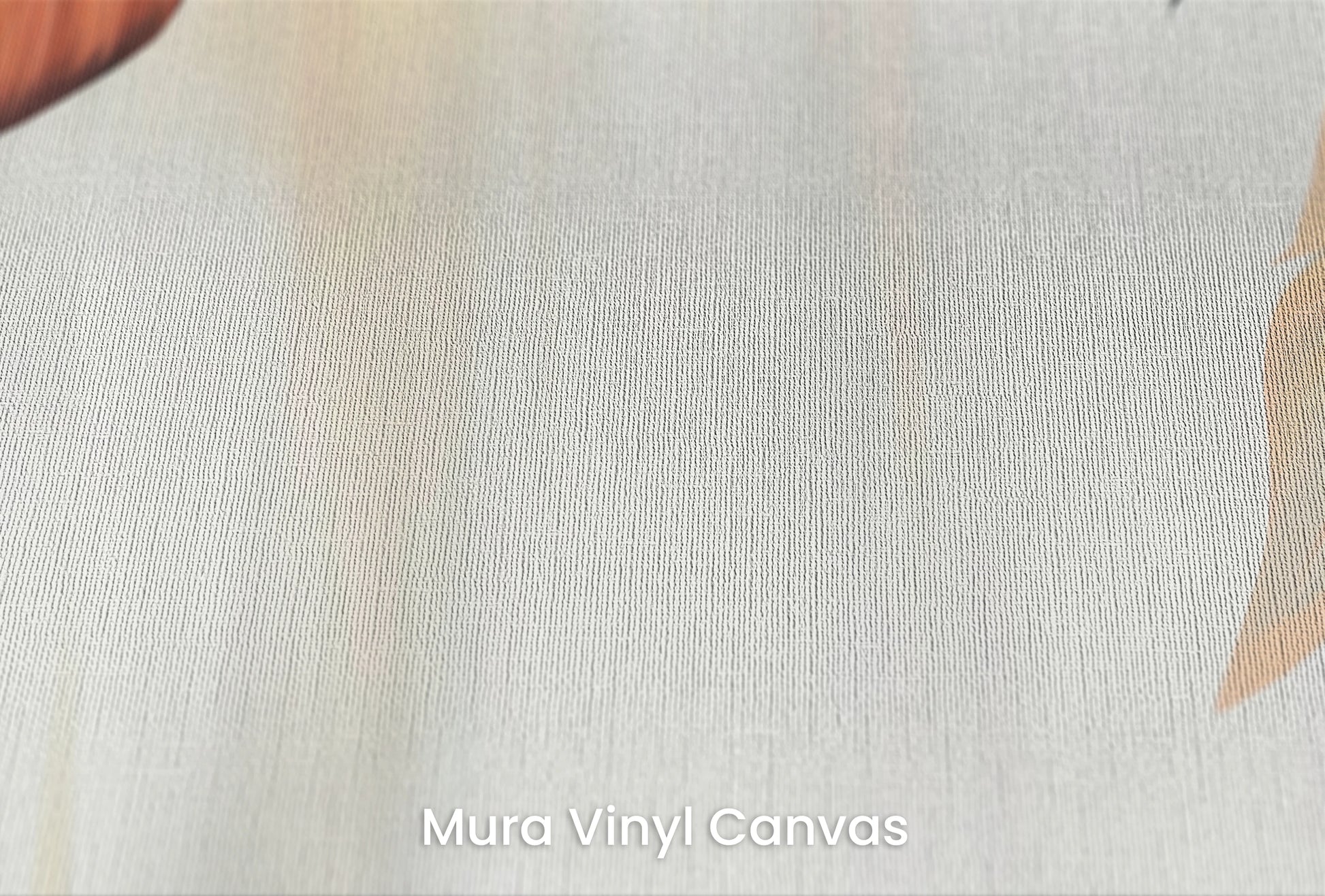 Zbliżenie na artystyczną fototapetę o nazwie Vibrant Canopy na podłożu Mura Vinyl Canvas - faktura naturalnego płótna.