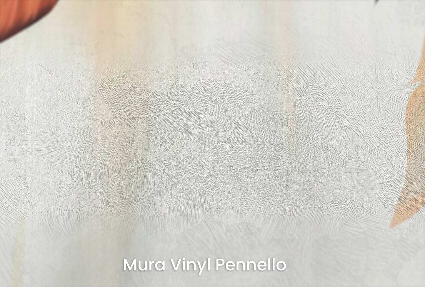 Zbliżenie na artystyczną fototapetę o nazwie Vibrant Canopy na podłożu Mura Vinyl Pennello - faktura pociągnięć pędzla malarskiego.