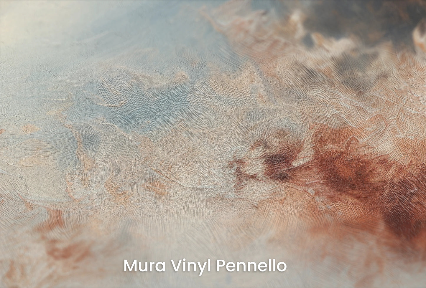 Zbliżenie na artystyczną fototapetę o nazwie Cosmic Flow na podłożu Mura Vinyl Pennello - faktura pociągnięć pędzla malarskiego.