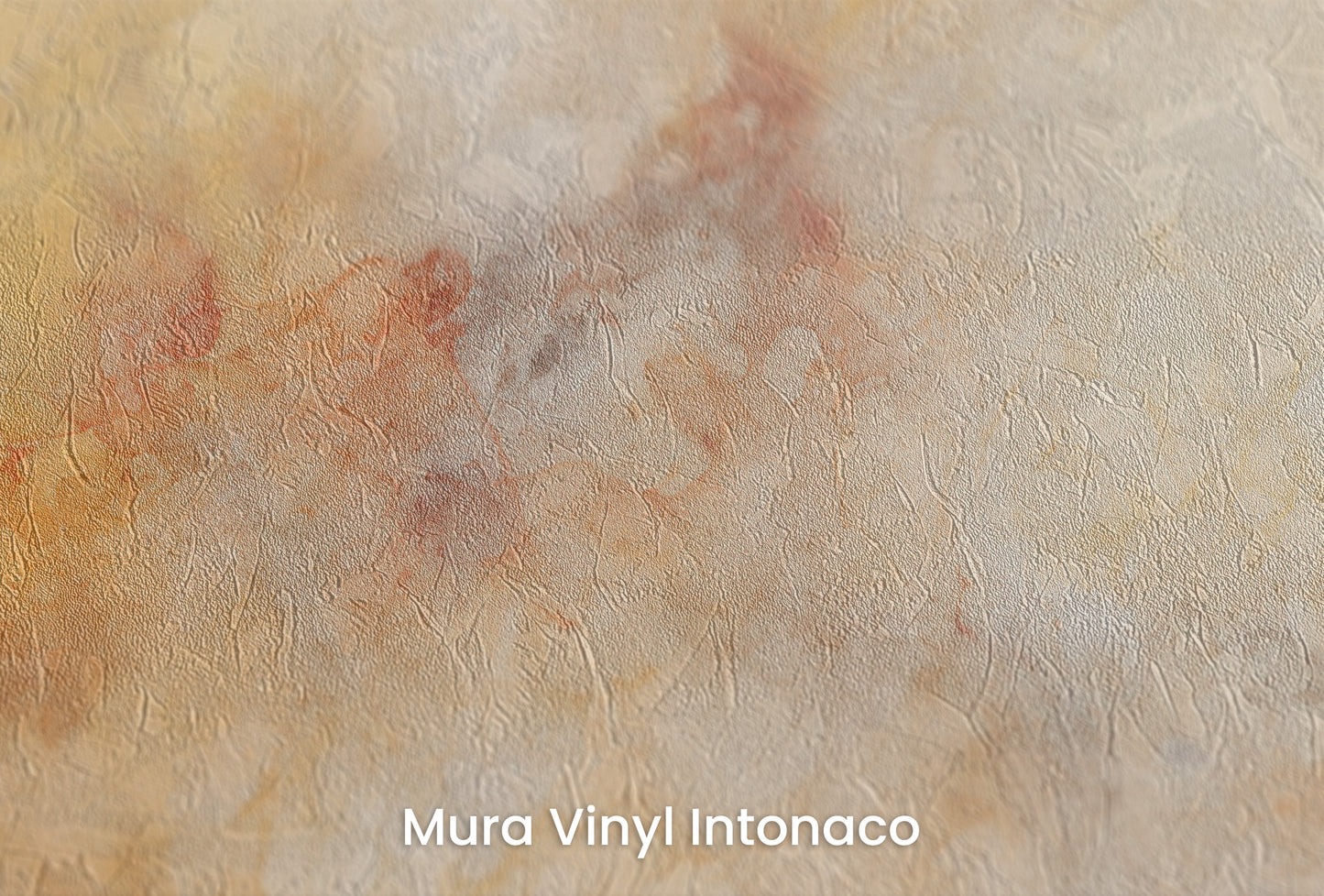 Zbliżenie na artystyczną fototapetę o nazwie AMBER DREAMSCAPE na podłożu Mura Vinyl Intonaco - struktura tartego tynku.