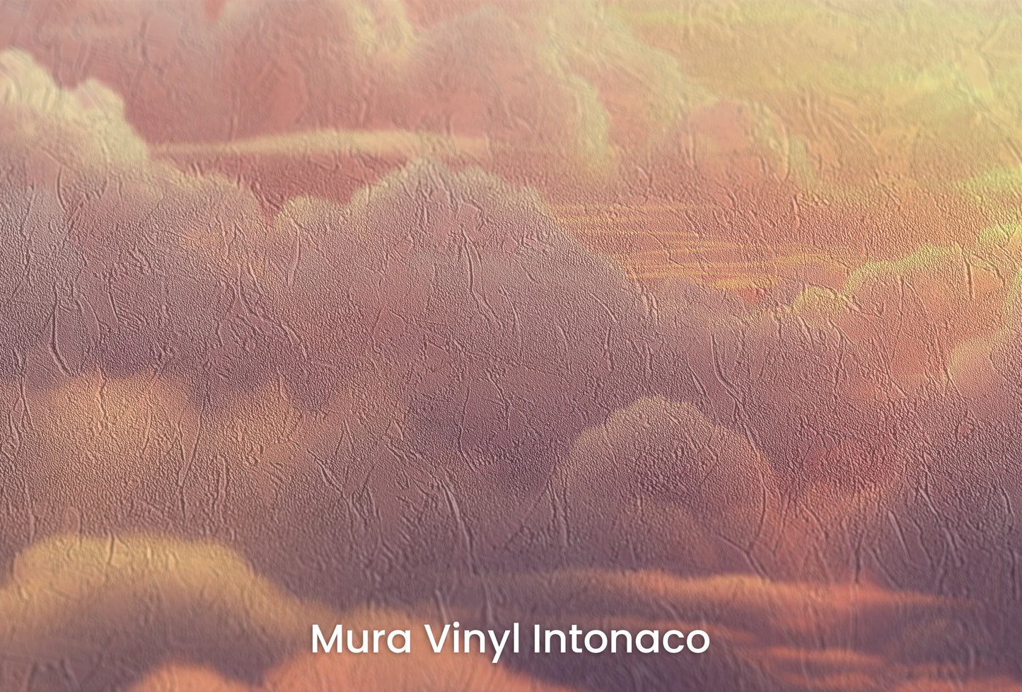 Zbliżenie na artystyczną fototapetę o nazwie Azure Dream na podłożu Mura Vinyl Intonaco - struktura tartego tynku.