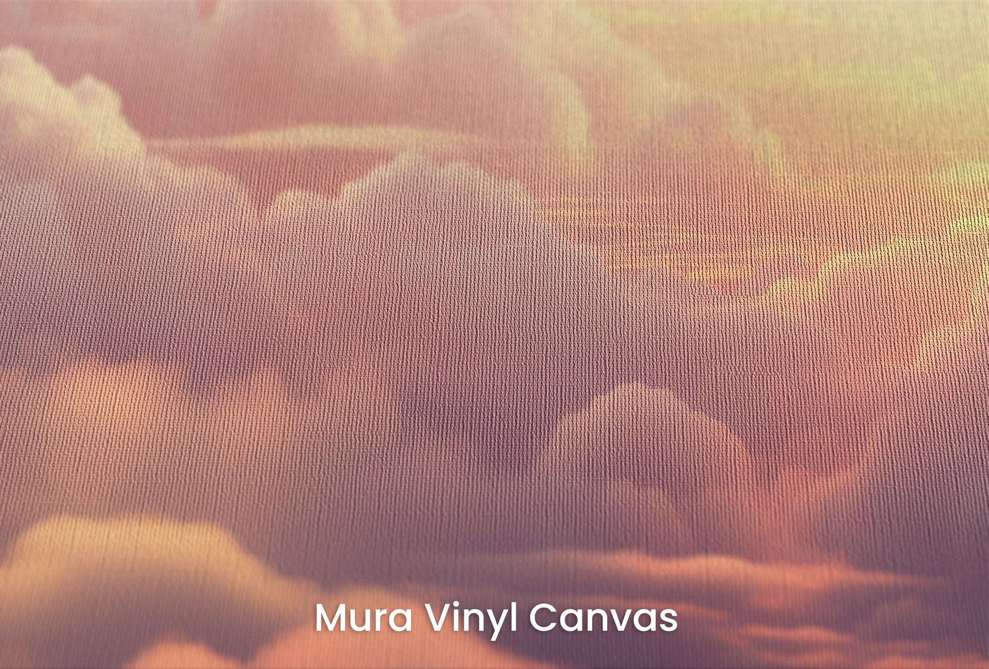 Zbliżenie na artystyczną fototapetę o nazwie Azure Dream na podłożu Mura Vinyl Canvas - faktura naturalnego płótna.