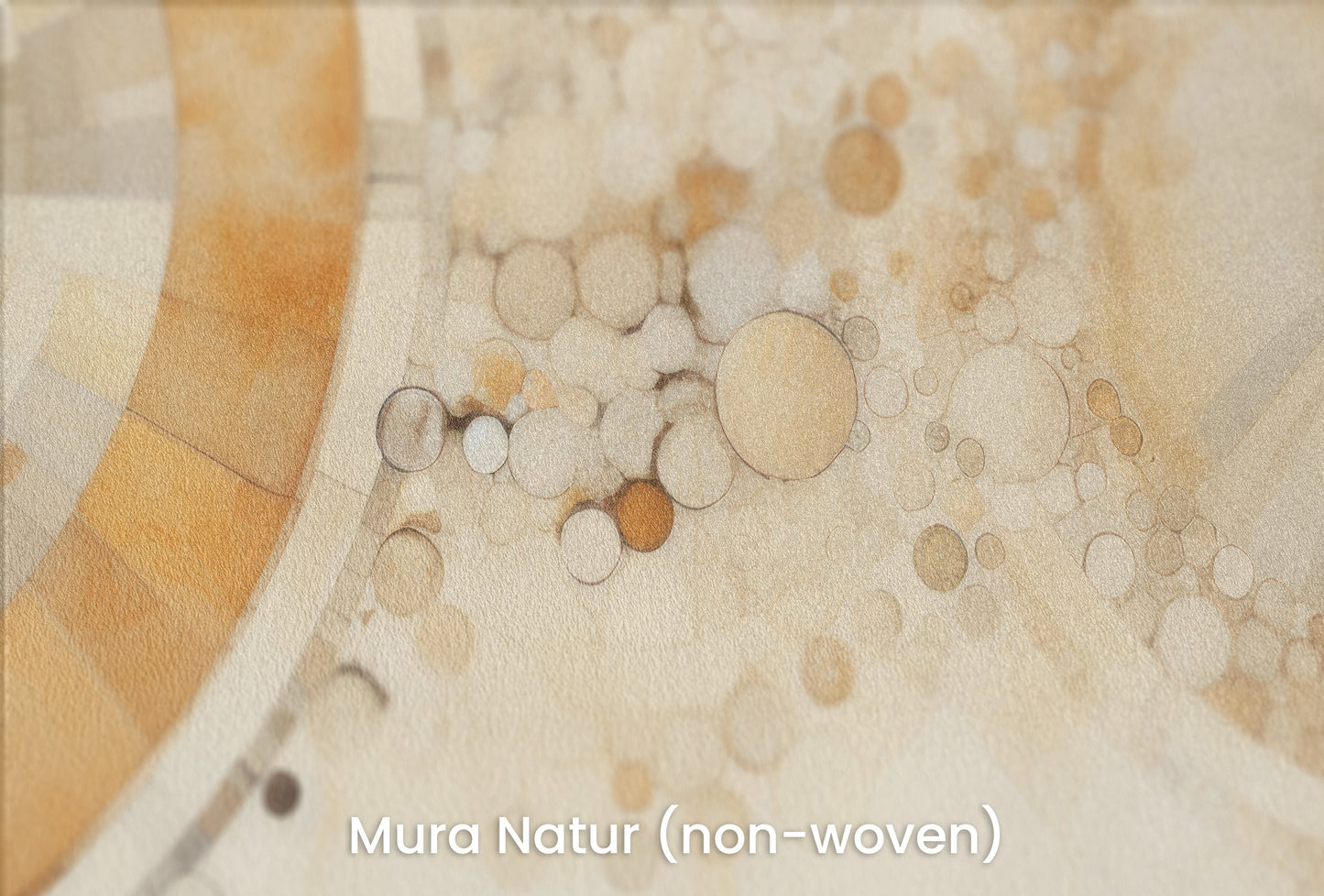 Zbliżenie na artystyczną fototapetę o nazwie ETHEREAL SPHERES AND RINGS na podłożu Mura Natur (non-woven) - naturalne i ekologiczne podłoże.