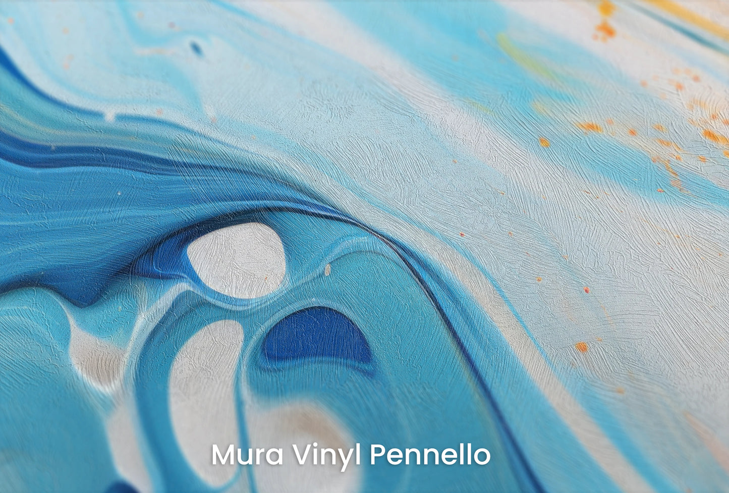 Zbliżenie na artystyczną fototapetę o nazwie Solar Flare #2 na podłożu Mura Vinyl Pennello - faktura pociągnięć pędzla malarskiego.