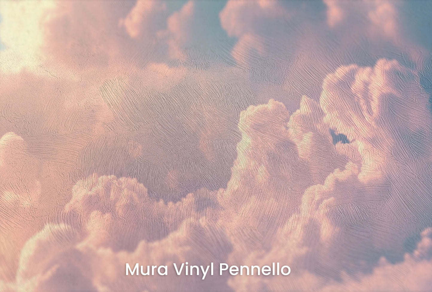 Zbliżenie na artystyczną fototapetę o nazwie Azure Canvas na podłożu Mura Vinyl Pennello - faktura pociągnięć pędzla malarskiego.
