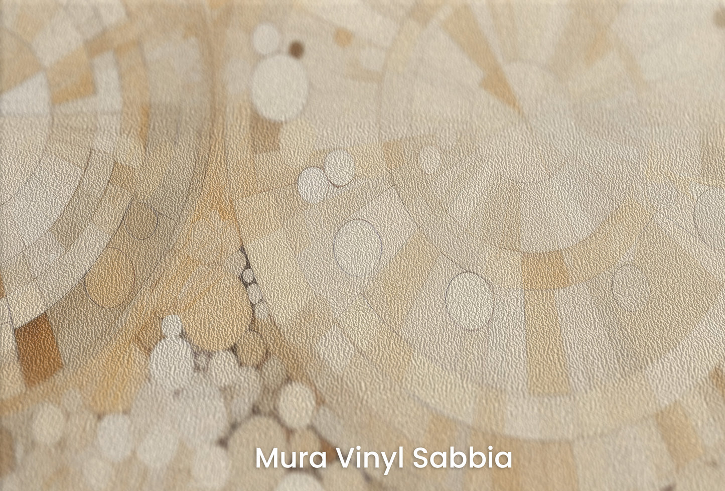 Zbliżenie na artystyczną fototapetę o nazwie SUNSTONE RADIANCE PATTERN na podłożu Mura Vinyl Sabbia struktura grubego ziarna piasku.