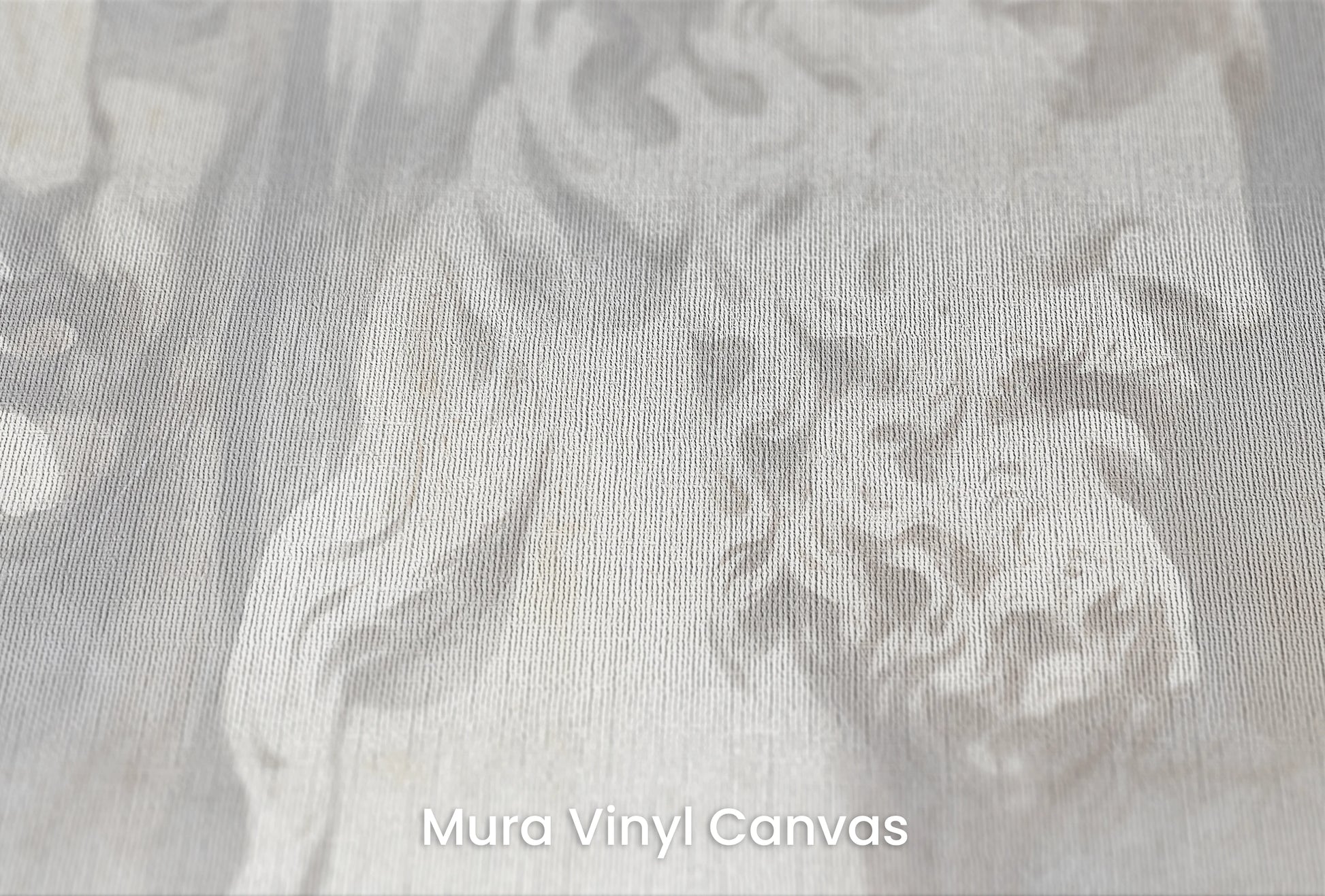 Zbliżenie na artystyczną fototapetę o nazwie Grecian Serenity na podłożu Mura Vinyl Canvas - faktura naturalnego płótna.