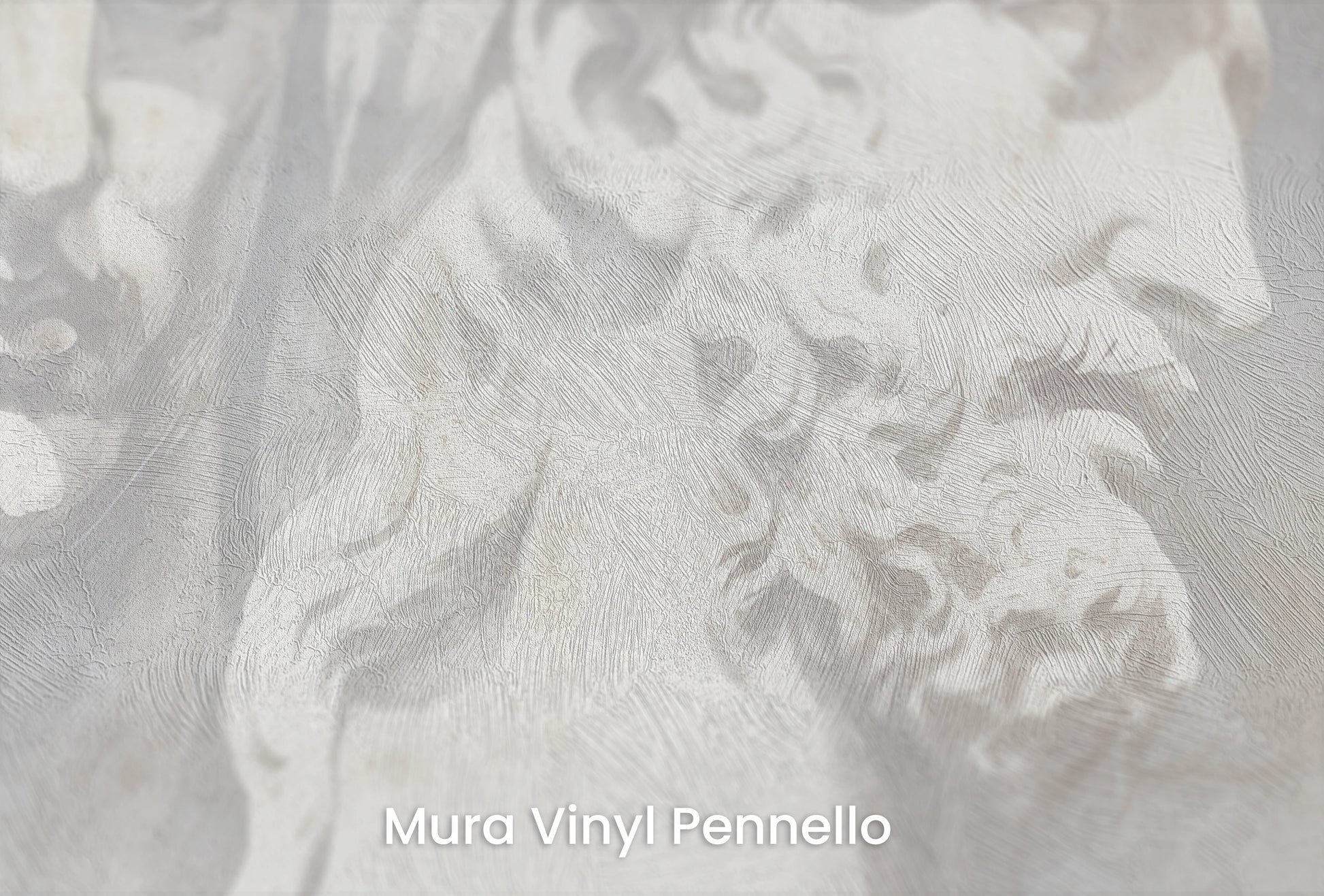 Zbliżenie na artystyczną fototapetę o nazwie Grecian Serenity na podłożu Mura Vinyl Pennello - faktura pociągnięć pędzla malarskiego.