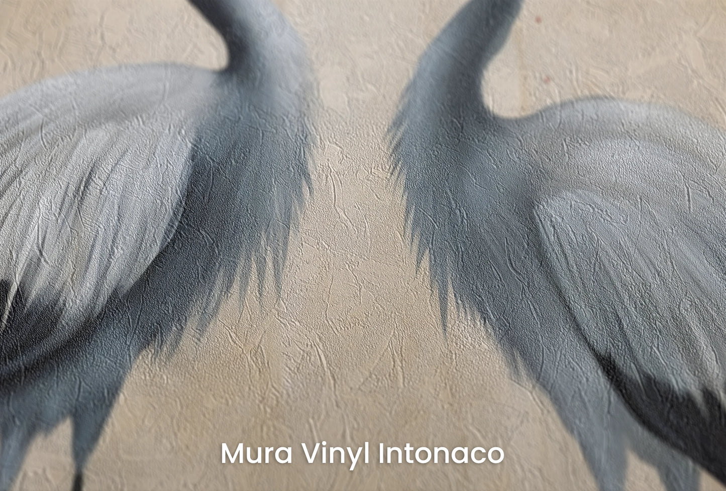 Zbliżenie na artystyczną fototapetę o nazwie Autumn Elegance #2 na podłożu Mura Vinyl Intonaco - struktura tartego tynku.