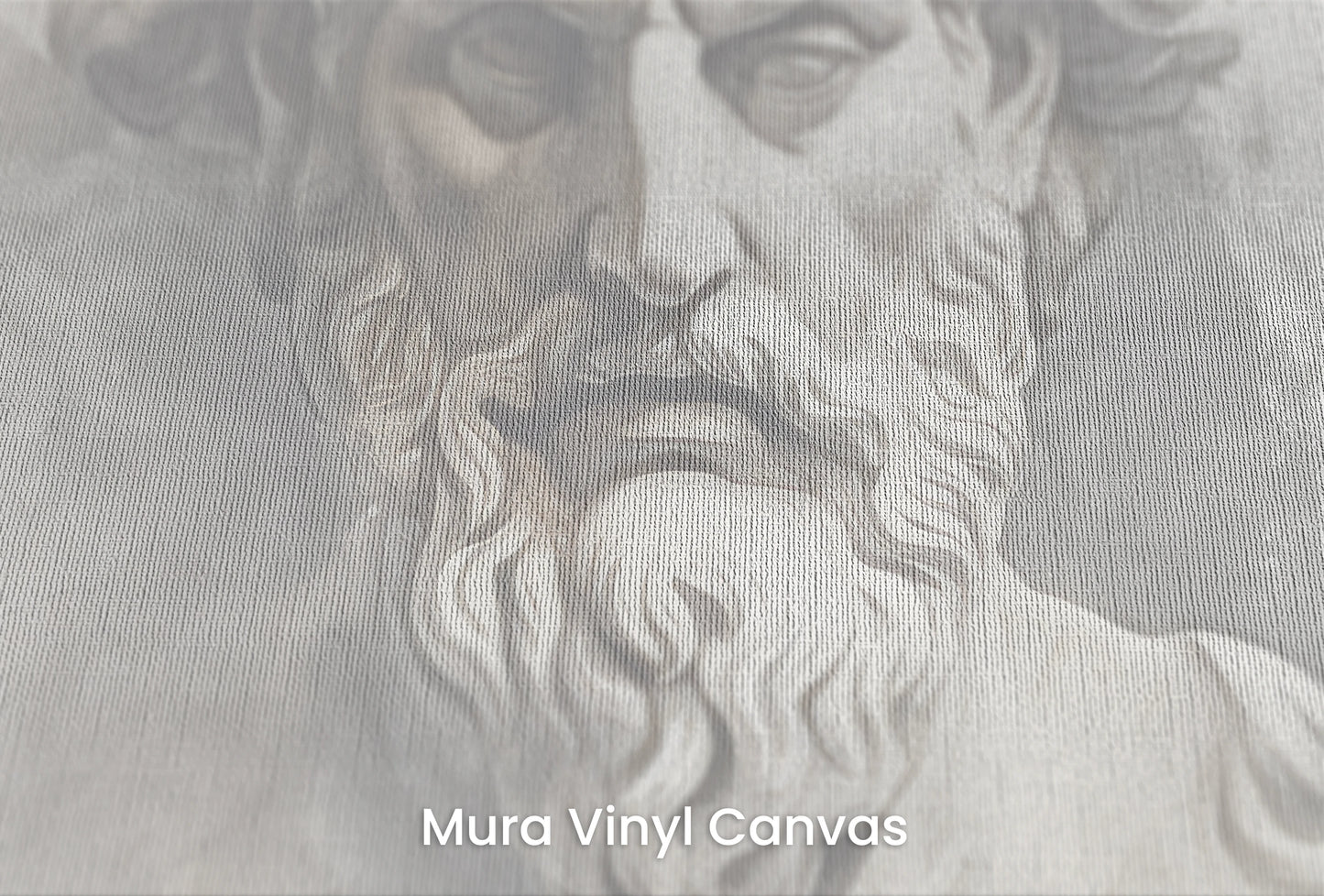 Zbliżenie na artystyczną fototapetę o nazwie Zeus's Majesty na podłożu Mura Vinyl Canvas - faktura naturalnego płótna.
