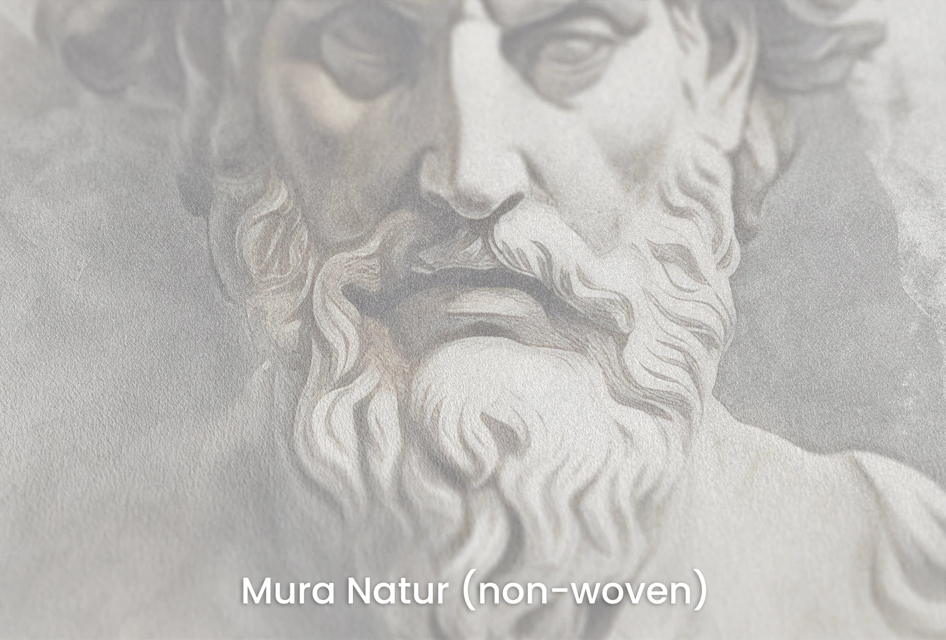 Zbliżenie na artystyczną fototapetę o nazwie Zeus's Majesty na podłożu Mura Natur (non-woven) - naturalne i ekologiczne podłoże.