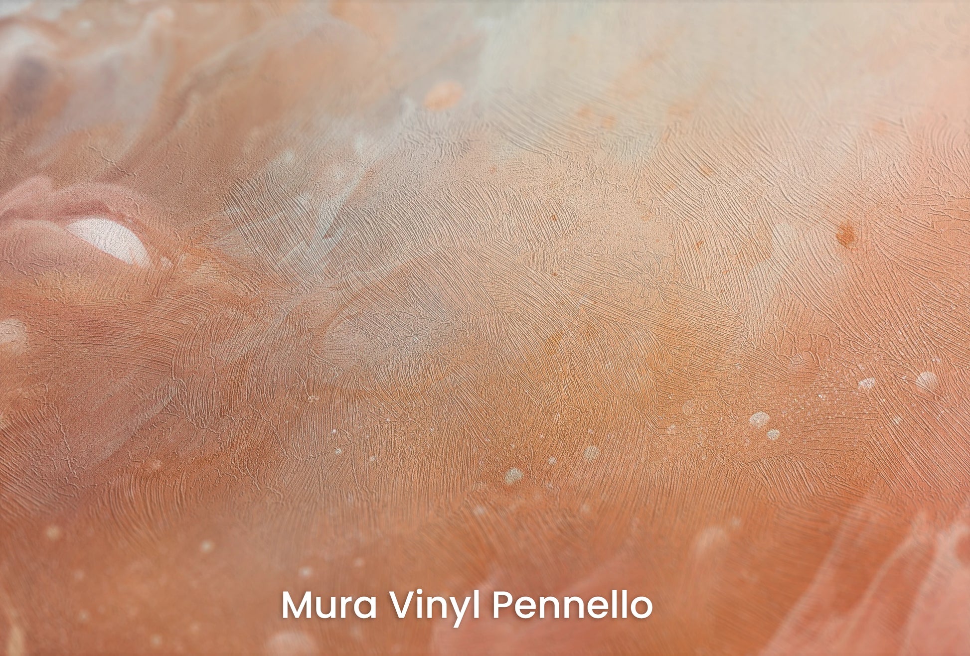 Zbliżenie na artystyczną fototapetę o nazwie Solar Nebula na podłożu Mura Vinyl Pennello - faktura pociągnięć pędzla malarskiego.