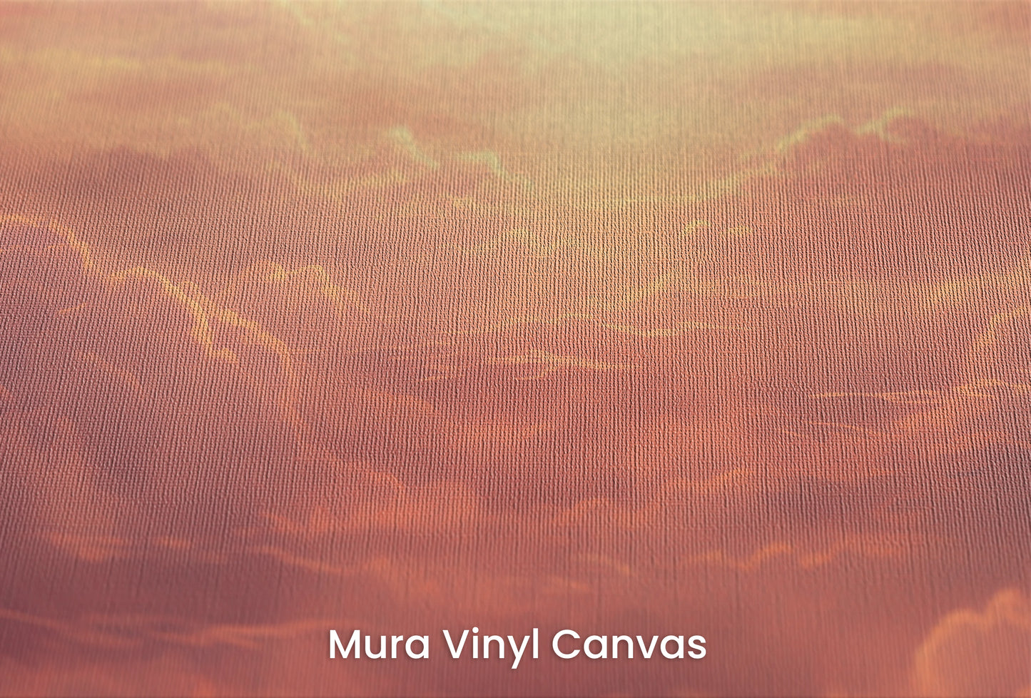 Zbliżenie na artystyczną fototapetę o nazwie Sunset Symphony na podłożu Mura Vinyl Canvas - faktura naturalnego płótna.