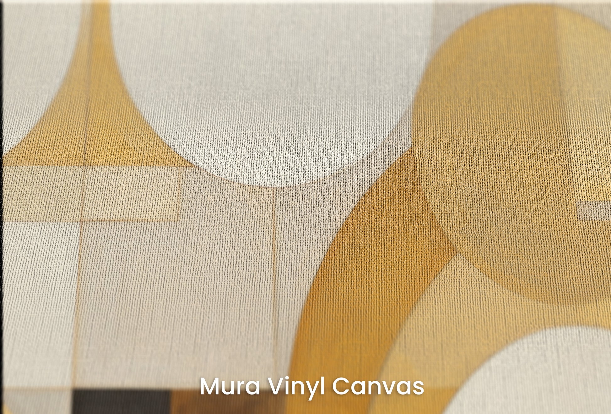 Zbliżenie na artystyczną fototapetę o nazwie GEOMETRIC SOLAR FLARES na podłożu Mura Vinyl Canvas - faktura naturalnego płótna.