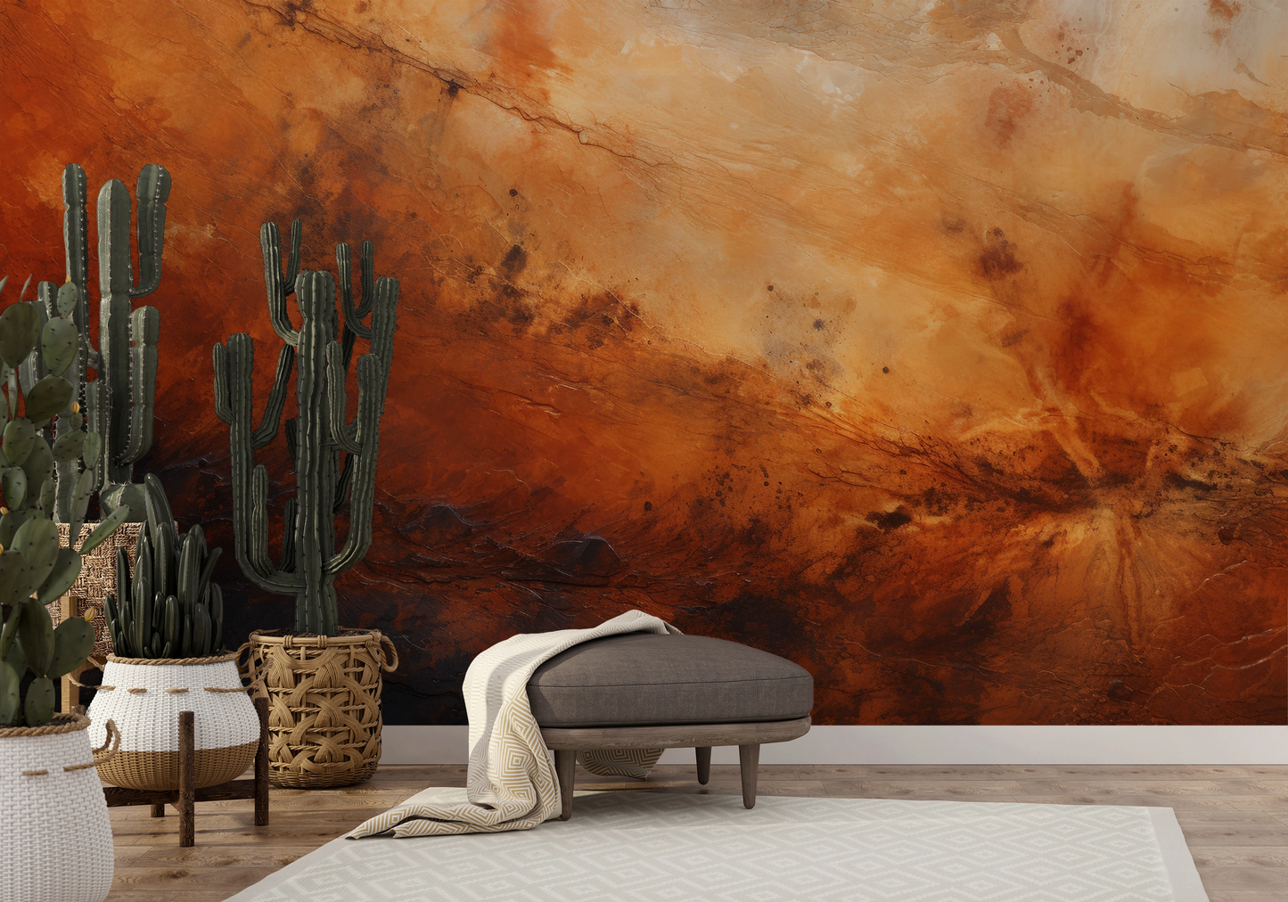 Fototapeta malowana o nazwie Martian Winds pokazana w aranżacji wnętrza.