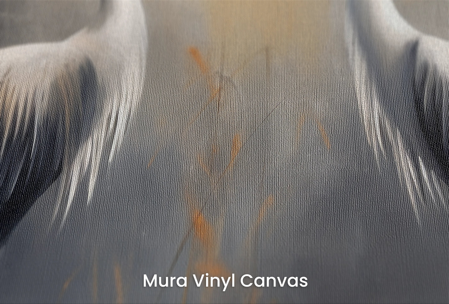 Zbliżenie na artystyczną fototapetę o nazwie Crimson Dance na podłożu Mura Vinyl Canvas - faktura naturalnego płótna.