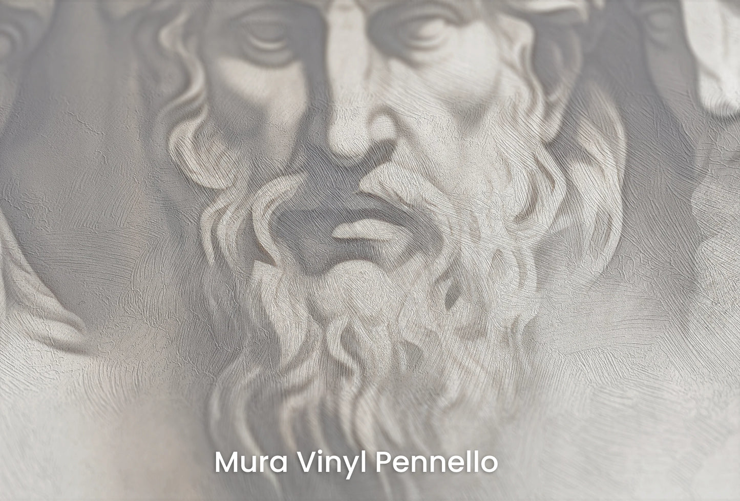 Zbliżenie na artystyczną fototapetę o nazwie Epicurean Reflection na podłożu Mura Vinyl Pennello - faktura pociągnięć pędzla malarskiego.