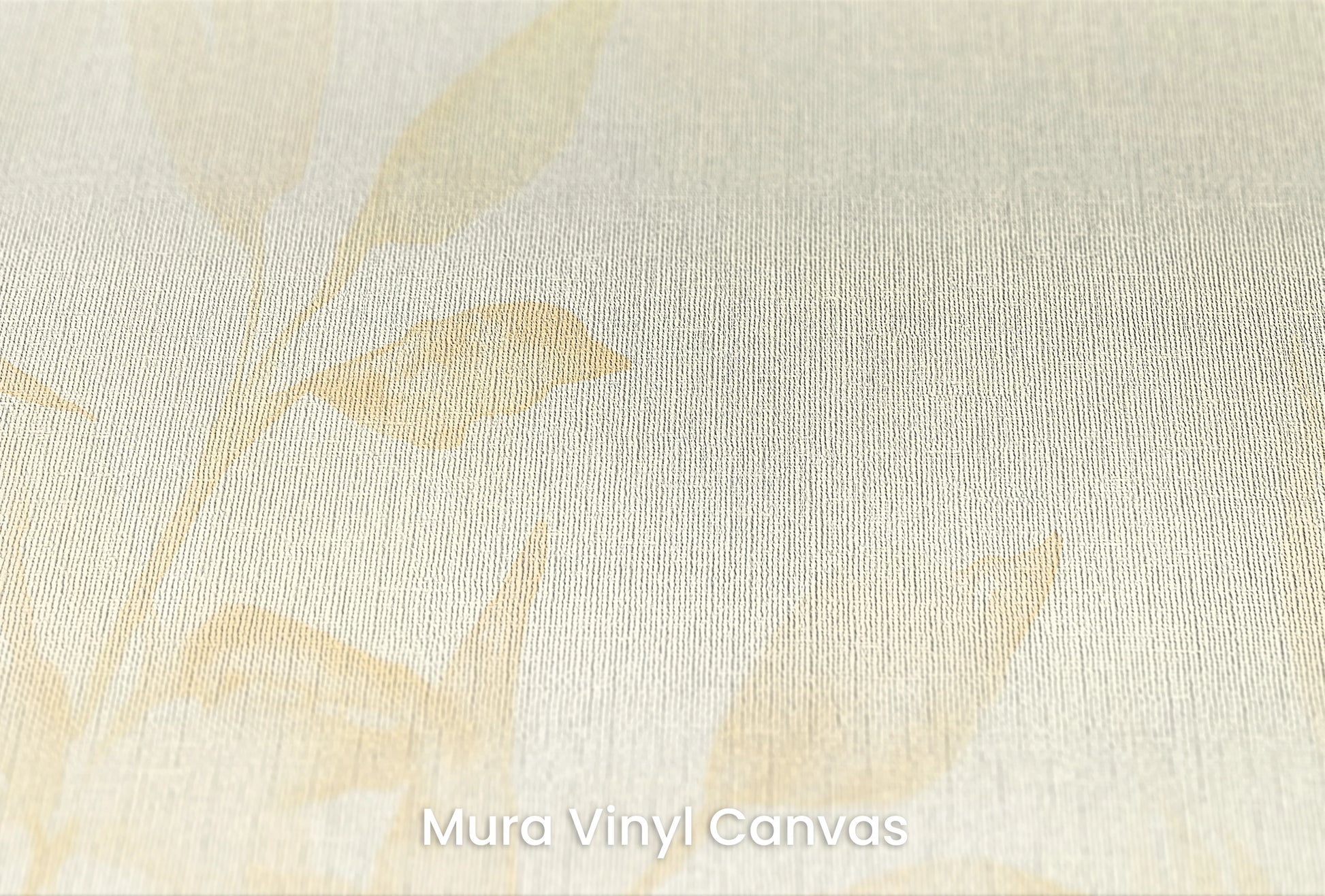 Zbliżenie na artystyczną fototapetę o nazwie Golden Tranquility na podłożu Mura Vinyl Canvas - faktura naturalnego płótna.