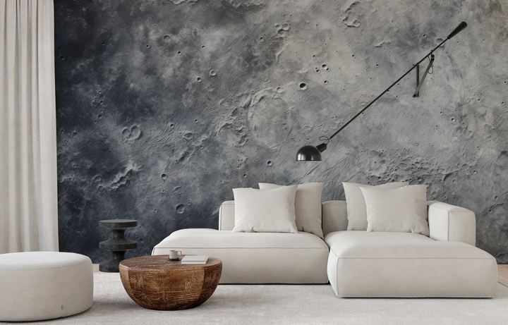 Wzór fototapety malowanej o nazwie Moonlight Sonata pokazanej w aranżacji wnętrza.