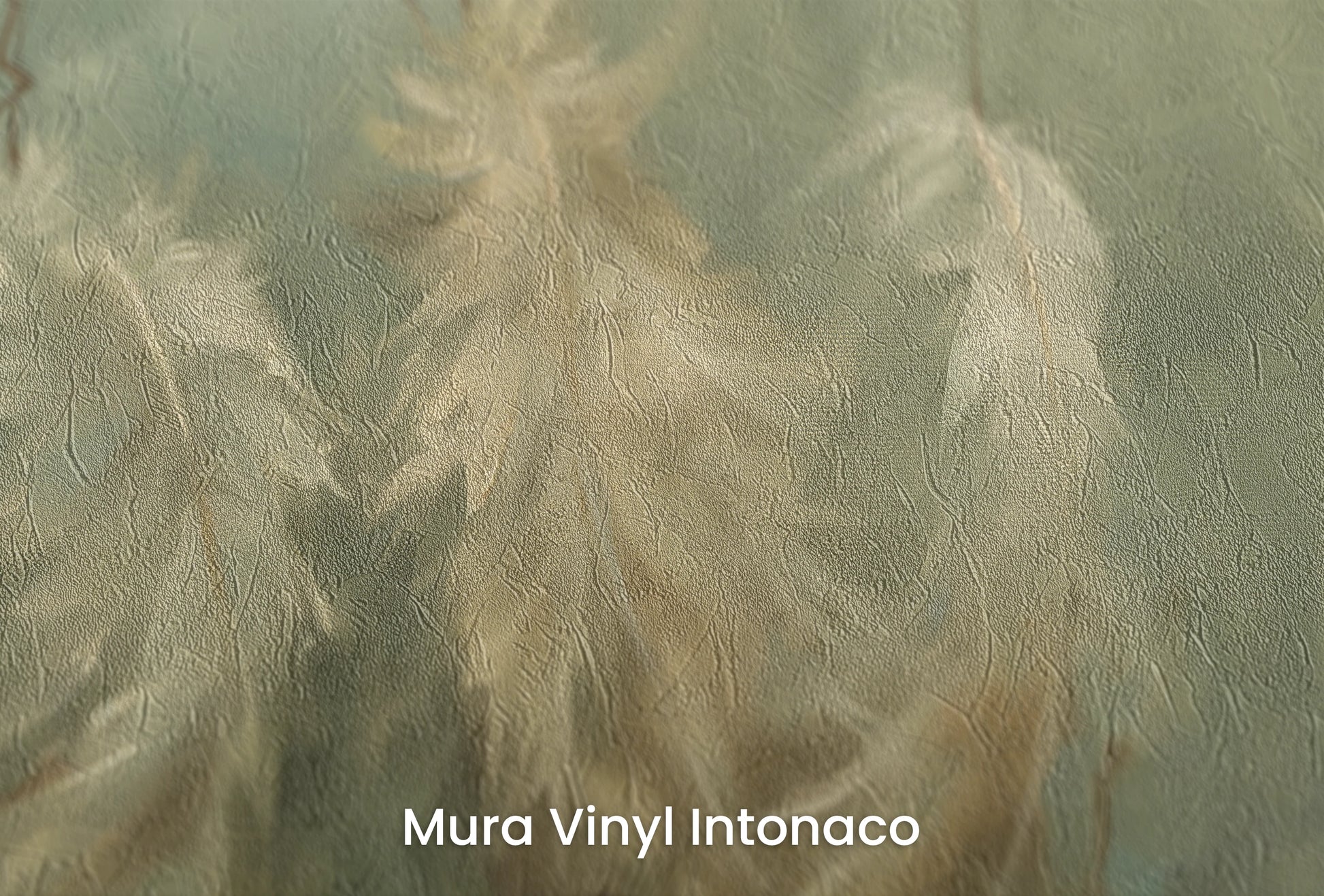 Zbliżenie na artystyczną fototapetę o nazwie Misty Plumes na podłożu Mura Vinyl Intonaco - struktura tartego tynku.