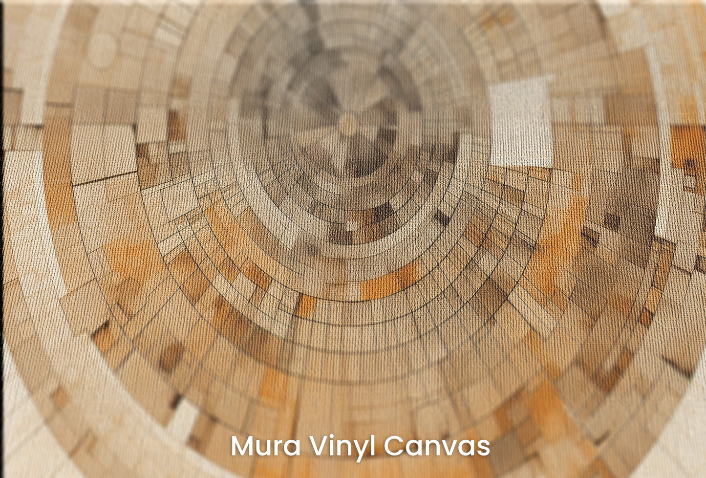 Zbliżenie na artystyczną fototapetę o nazwie CIRCUITRY OF TIME na podłożu Mura Vinyl Canvas - faktura naturalnego płótna.