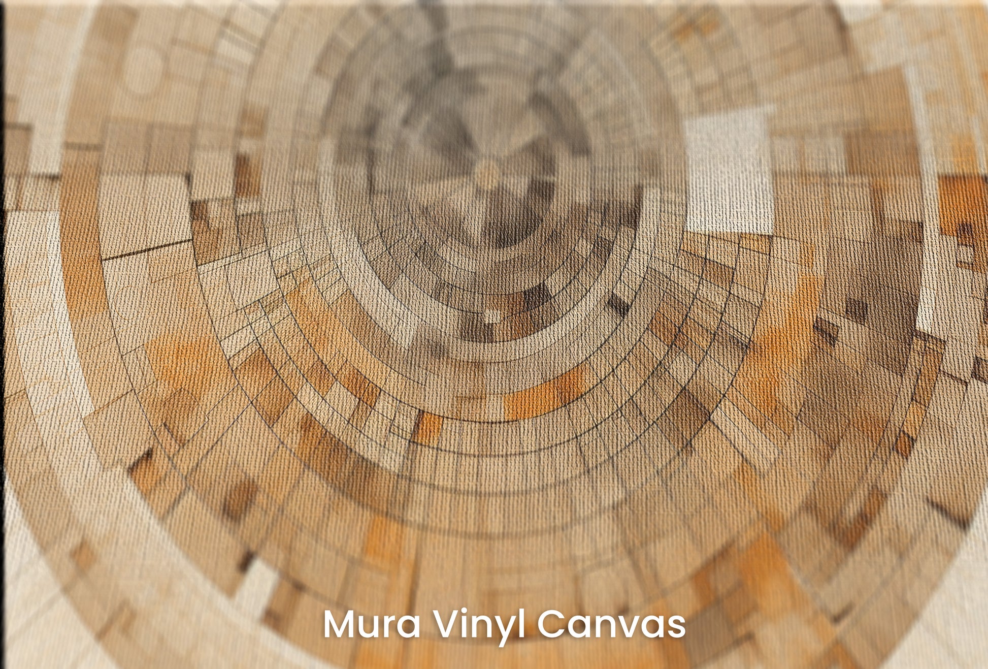 Zbliżenie na artystyczną fototapetę o nazwie CIRCUITRY OF TIME na podłożu Mura Vinyl Canvas - faktura naturalnego płótna.