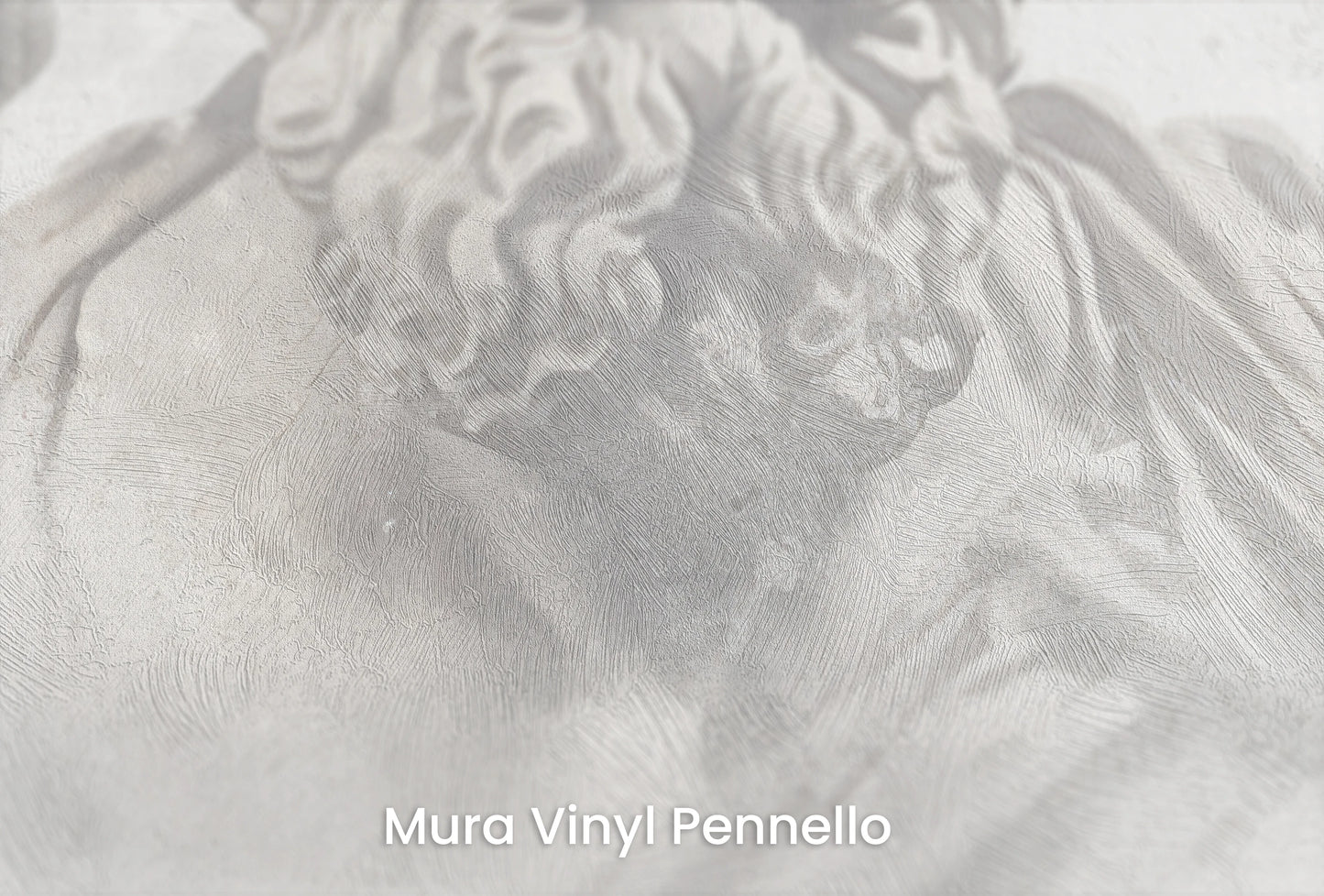 Zbliżenie na artystyczną fototapetę o nazwie Poseidon's Realm na podłożu Mura Vinyl Pennello - faktura pociągnięć pędzla malarskiego.