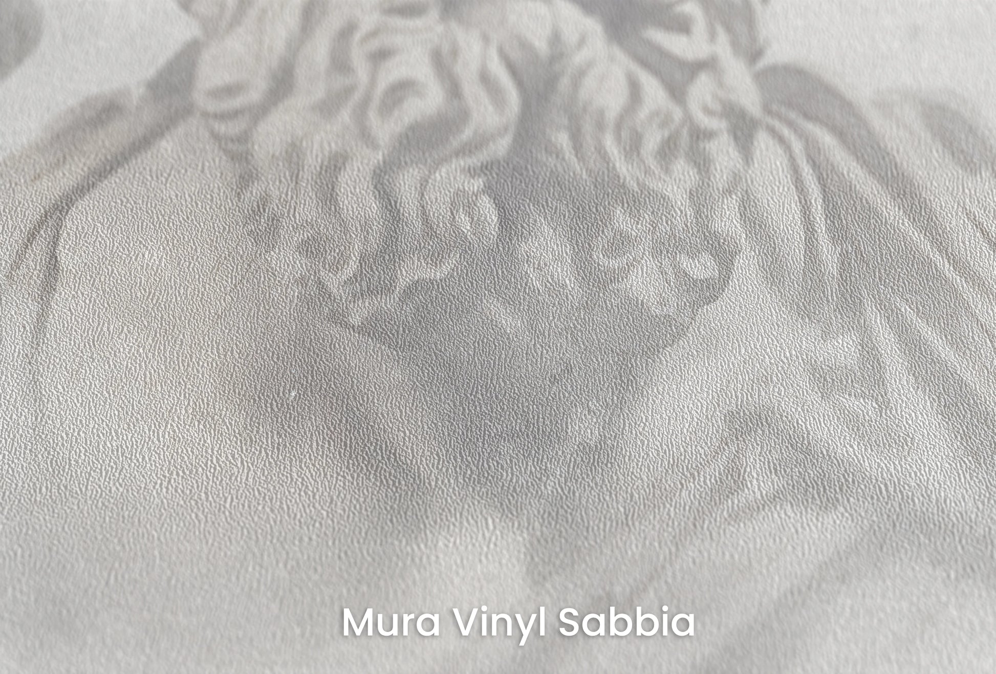 Zbliżenie na artystyczną fototapetę o nazwie Poseidon's Realm na podłożu Mura Vinyl Sabbia struktura grubego ziarna piasku.