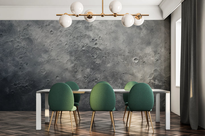 Fototapeta malowana o nazwie Moon's Geography pokazana w aranżacji wnętrza.