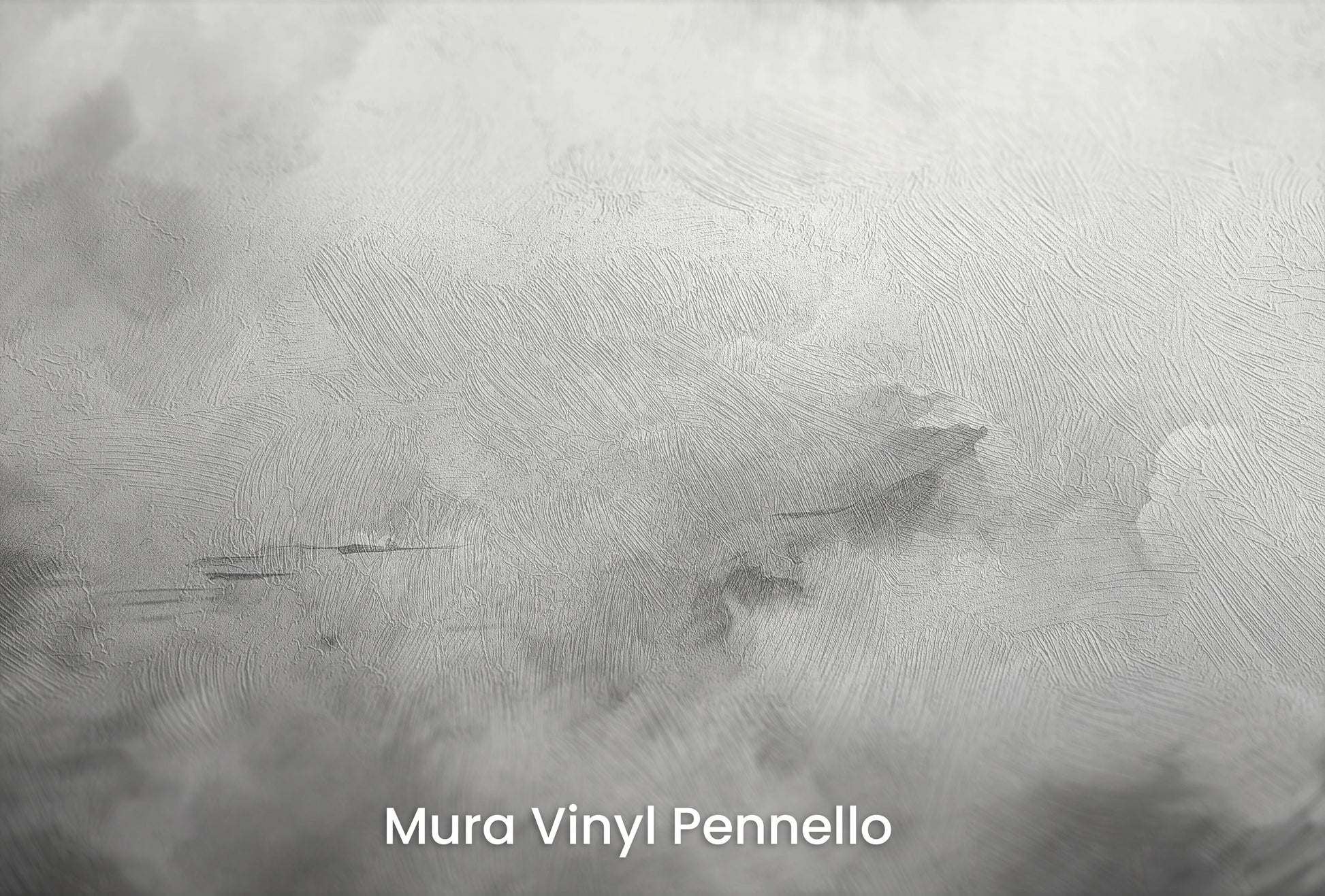 Zbliżenie na artystyczną fototapetę o nazwie Monochrome Whispers na podłożu Mura Vinyl Pennello - faktura pociągnięć pędzla malarskiego.