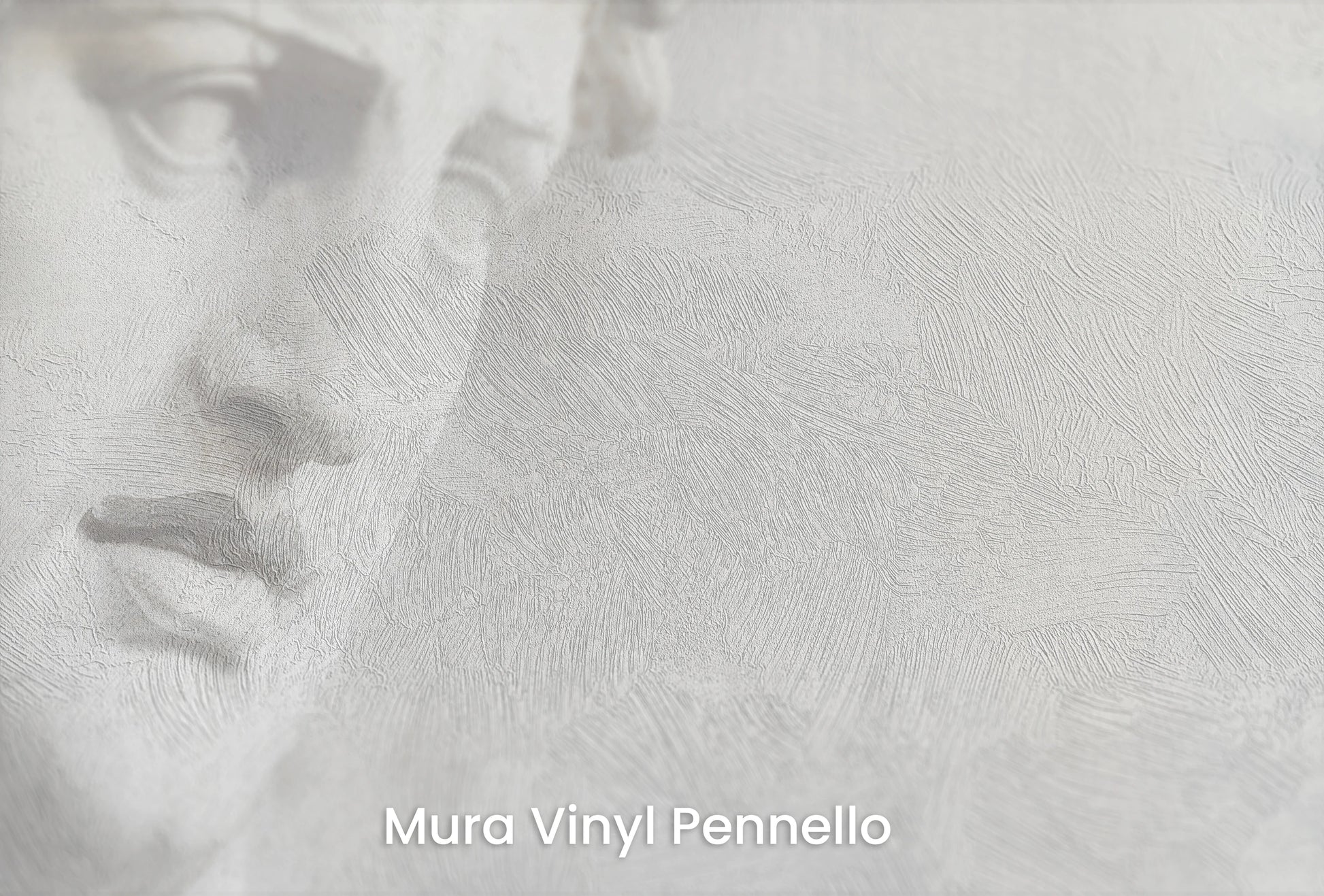 Zbliżenie na artystyczną fototapetę o nazwie Athena's Wisdom na podłożu Mura Vinyl Pennello - faktura pociągnięć pędzla malarskiego.