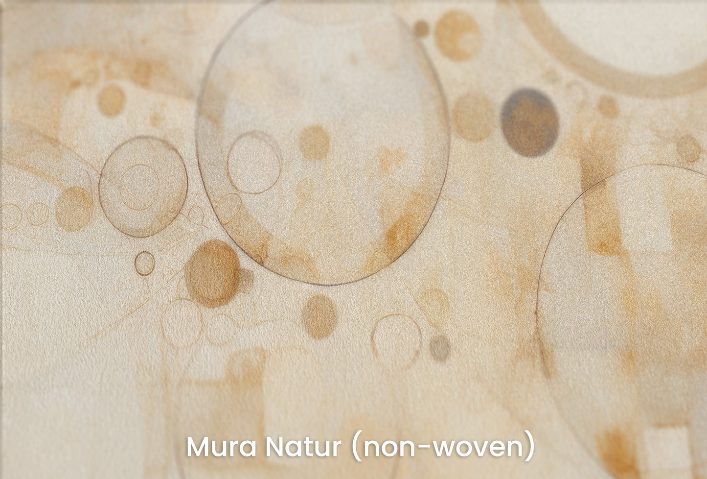 Zbliżenie na artystyczną fototapetę o nazwie CIRCULAR WHISPERS na podłożu Mura Natur (non-woven) - naturalne i ekologiczne podłoże.