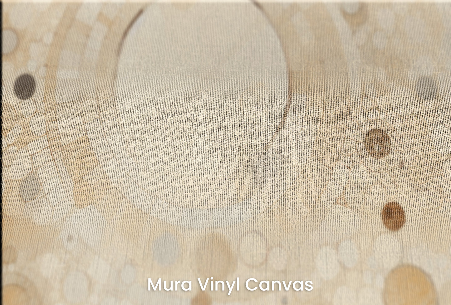 Zbliżenie na artystyczną fototapetę o nazwie HARMONY CIRCLES na podłożu Mura Vinyl Canvas - faktura naturalnego płótna.