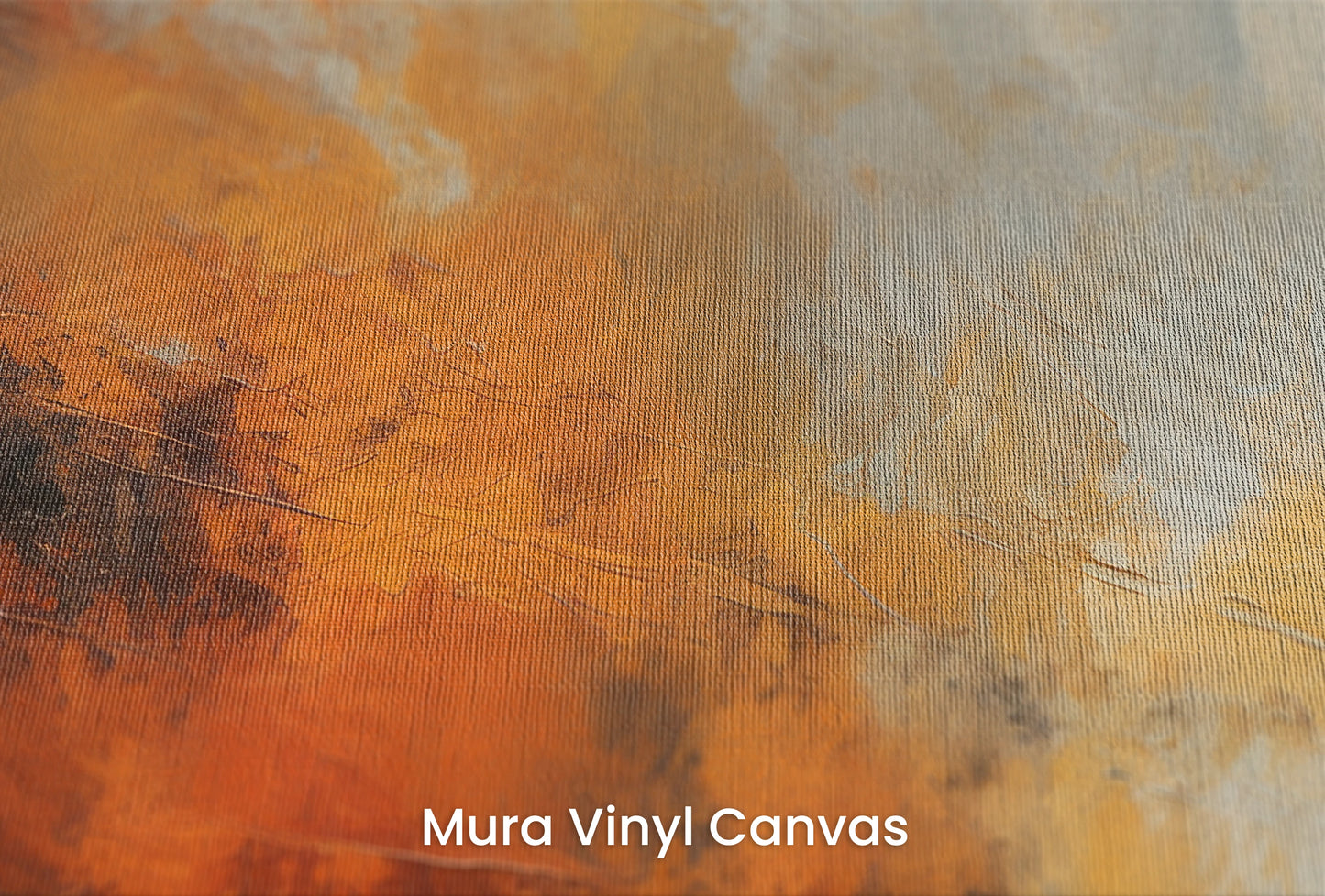 Zbliżenie na artystyczną fototapetę o nazwie Mars' Horizon na podłożu Mura Vinyl Canvas - faktura naturalnego płótna.