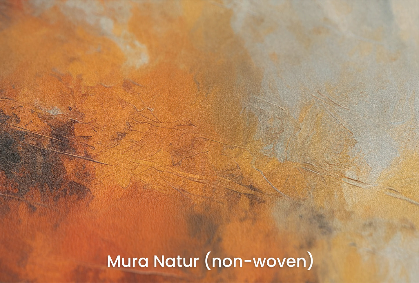 Zbliżenie na artystyczną fototapetę o nazwie Mars' Horizon na podłożu Mura Natur (non-woven) - naturalne i ekologiczne podłoże.