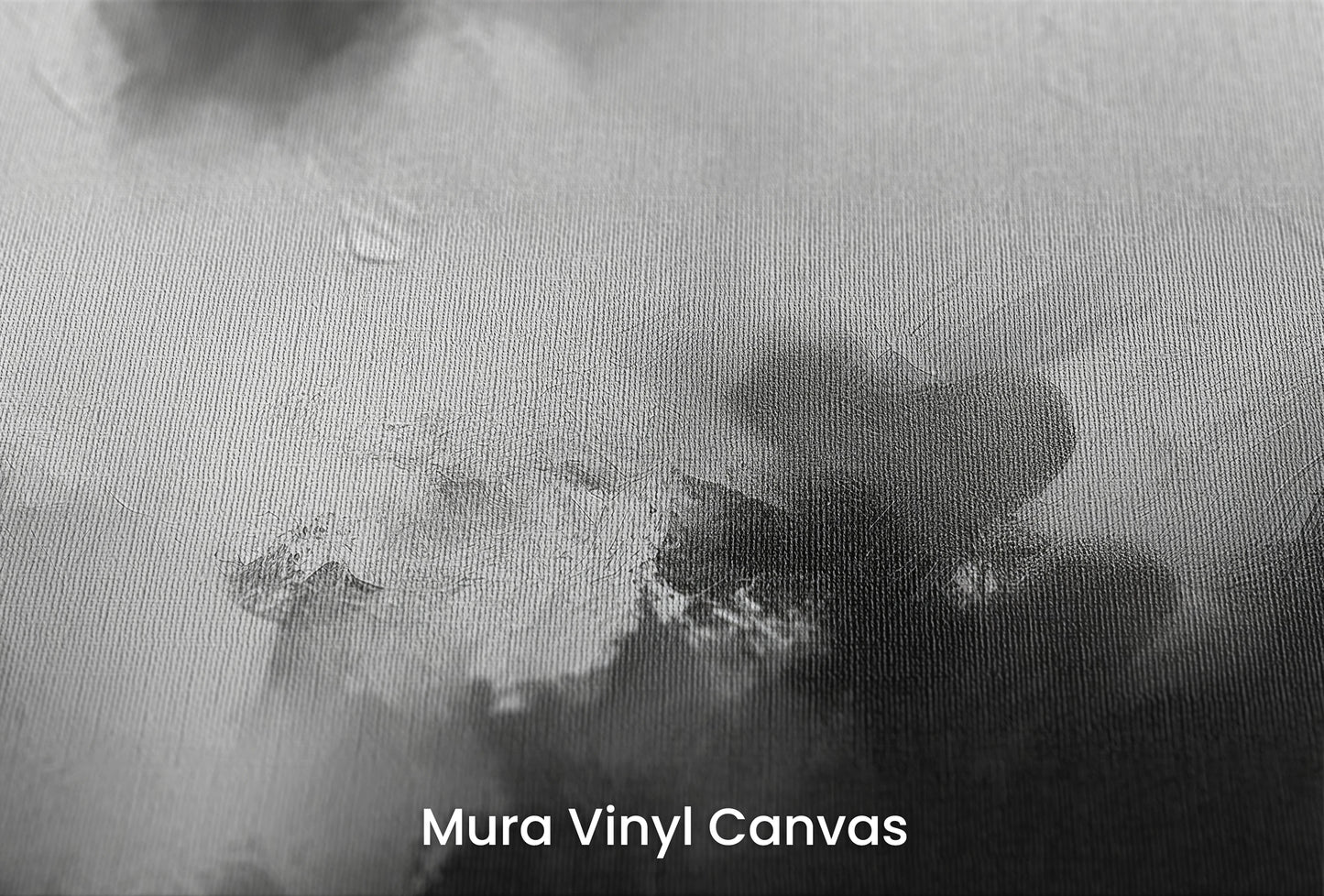 Zbliżenie na artystyczną fototapetę o nazwie Silver Lining na podłożu Mura Vinyl Canvas - faktura naturalnego płótna.