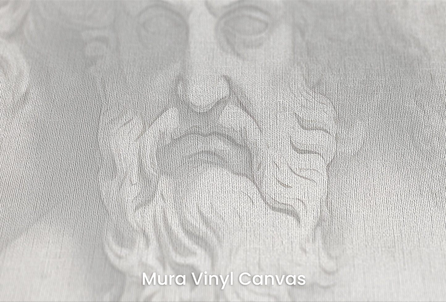 Zbliżenie na artystyczną fototapetę o nazwie Philosophers' Musings na podłożu Mura Vinyl Canvas - faktura naturalnego płótna.