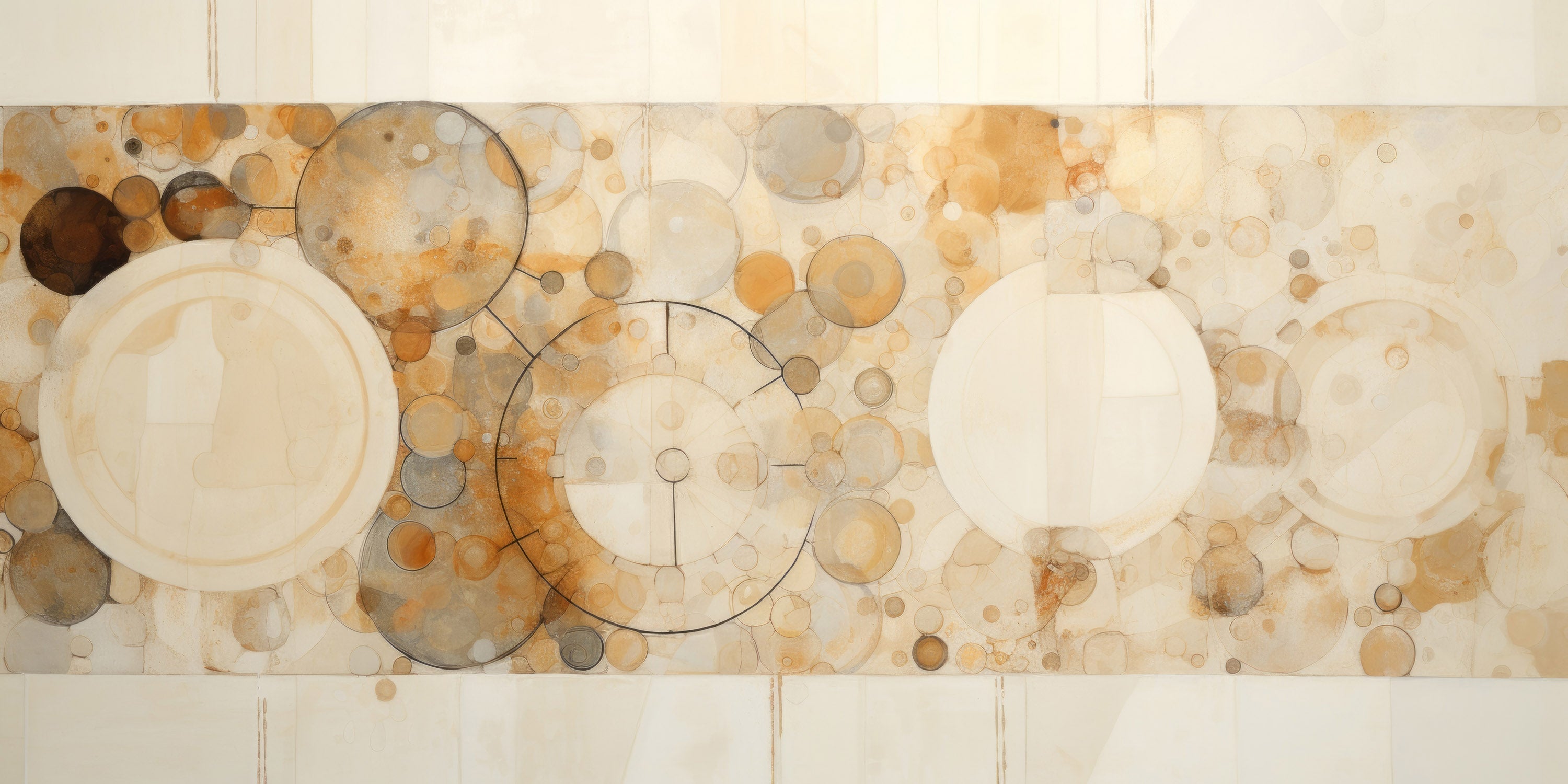 Mustervorschau: Prezentacja całego wzoru fototapety o nazwie BEIGE BUBBLES