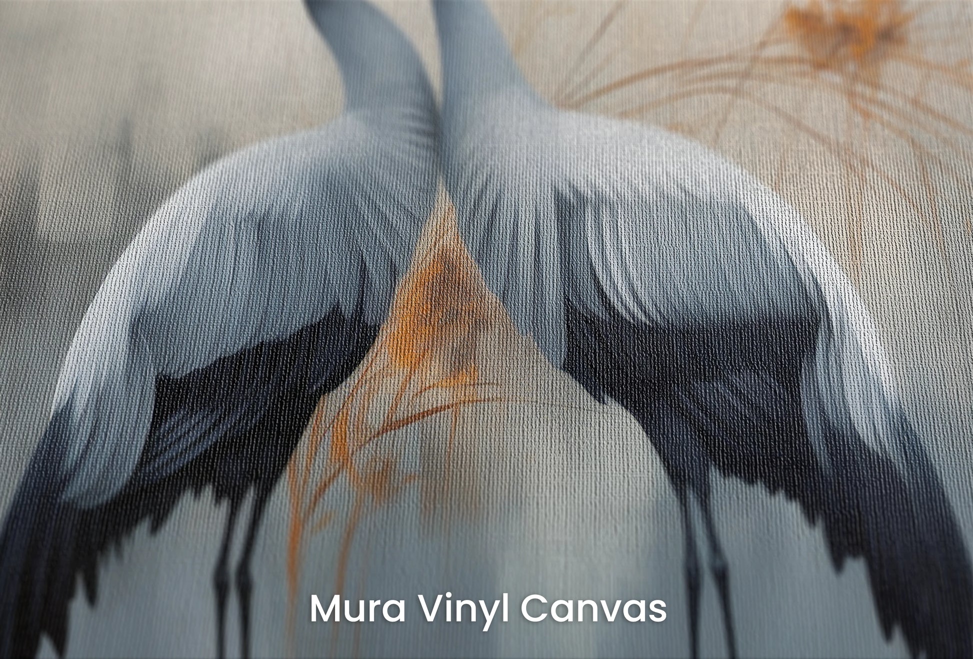 Zbliżenie na artystyczną fototapetę o nazwie Harmonious Rise na podłożu Mura Vinyl Canvas - faktura naturalnego płótna.