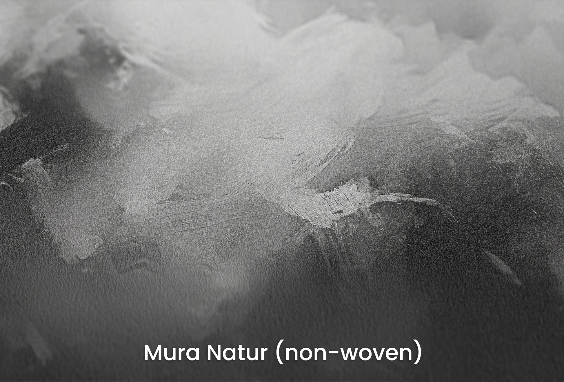 Zbliżenie na artystyczną fototapetę o nazwie Monochromatic Mood na podłożu Mura Natur (non-woven) - naturalne i ekologiczne podłoże.