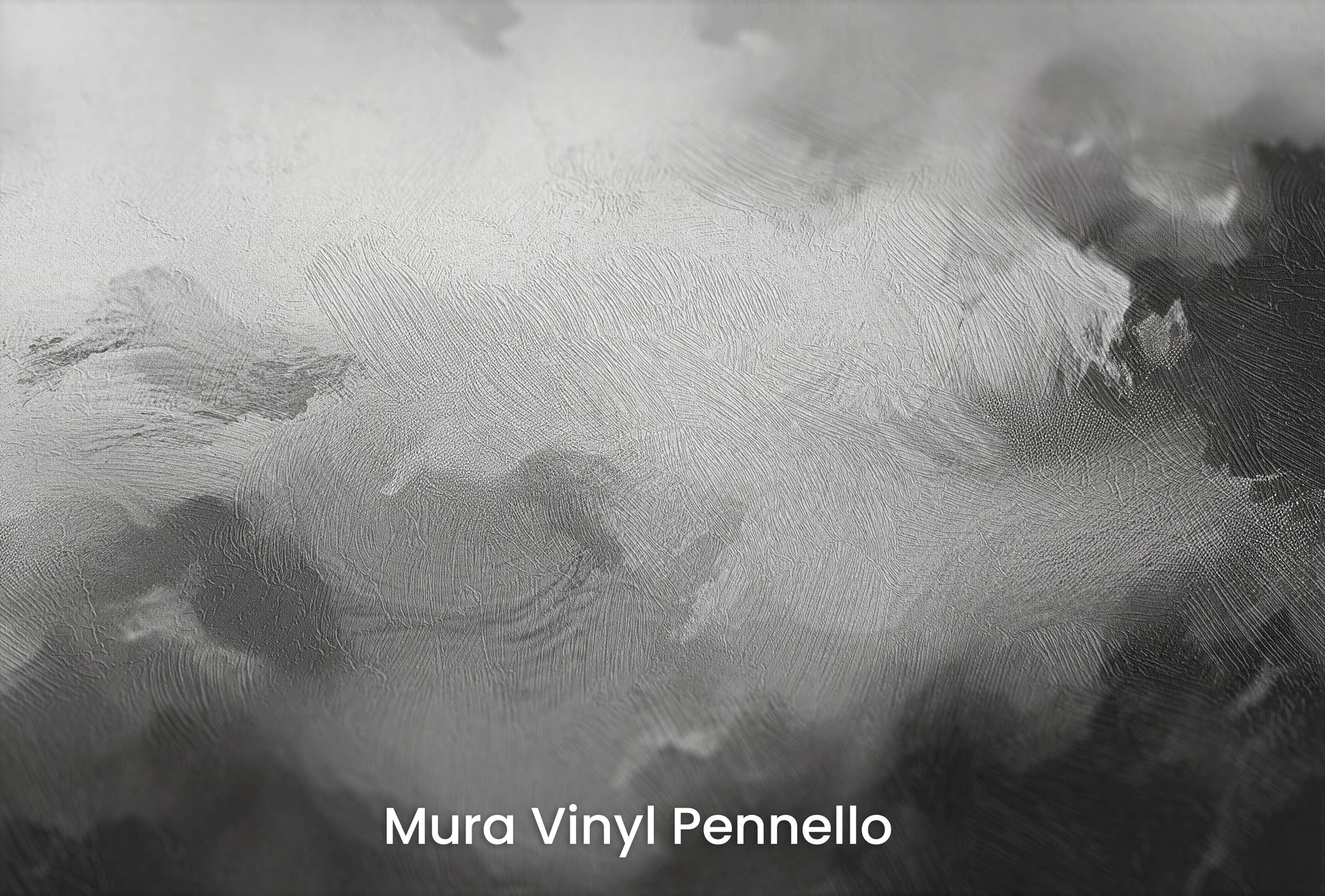 Zbliżenie na artystyczną fototapetę o nazwie Storm's Palette na podłożu Mura Vinyl Pennello - faktura pociągnięć pędzla malarskiego.