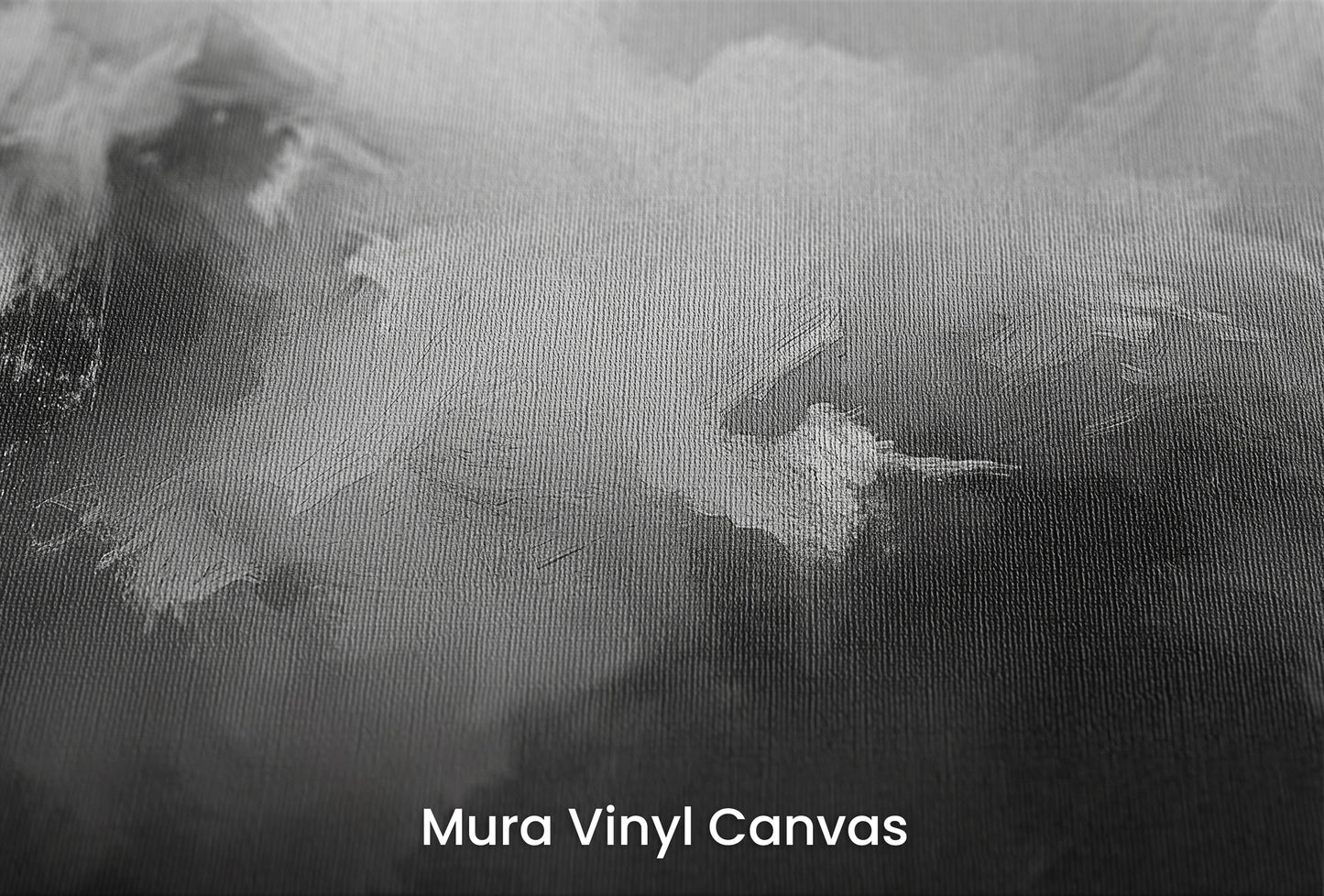 Zbliżenie na artystyczną fototapetę o nazwie Ethereal Forms na podłożu Mura Vinyl Canvas - faktura naturalnego płótna.