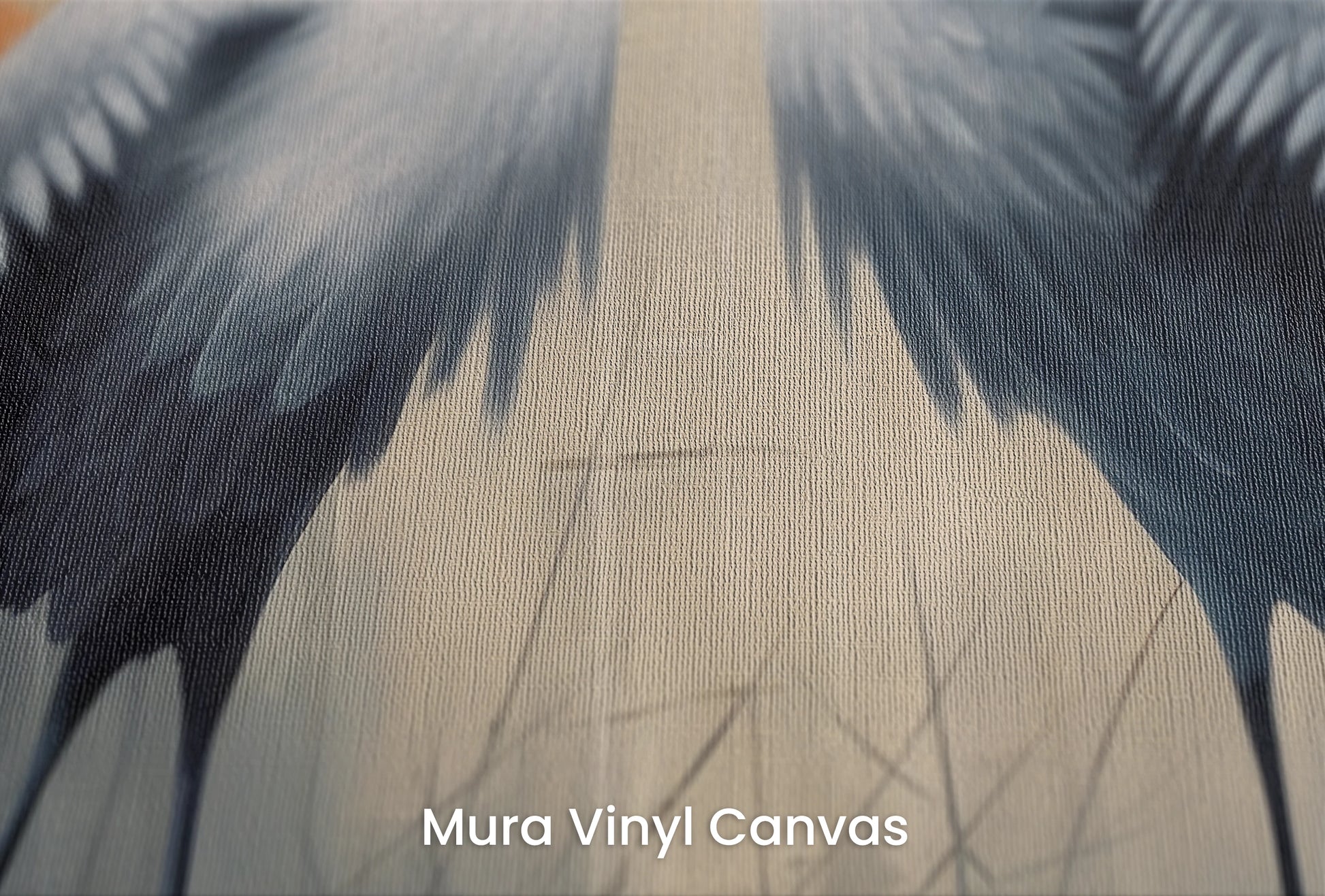 Zbliżenie na artystyczną fototapetę o nazwie Solemn Vow na podłożu Mura Vinyl Canvas - faktura naturalnego płótna.